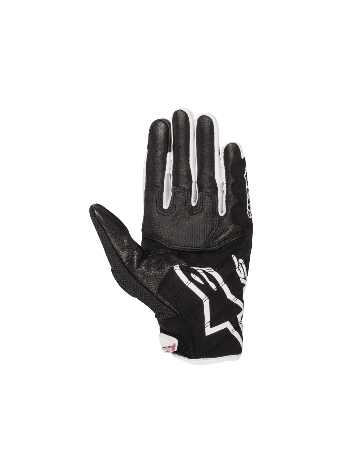 Alpinestars Guanti Stella SMX-2 Air Carbon V2, guanti da moto da donna, nero e bianco, palmo in pelle con mesh 3D e rinforzi grip, design ergonomico per guida estiva