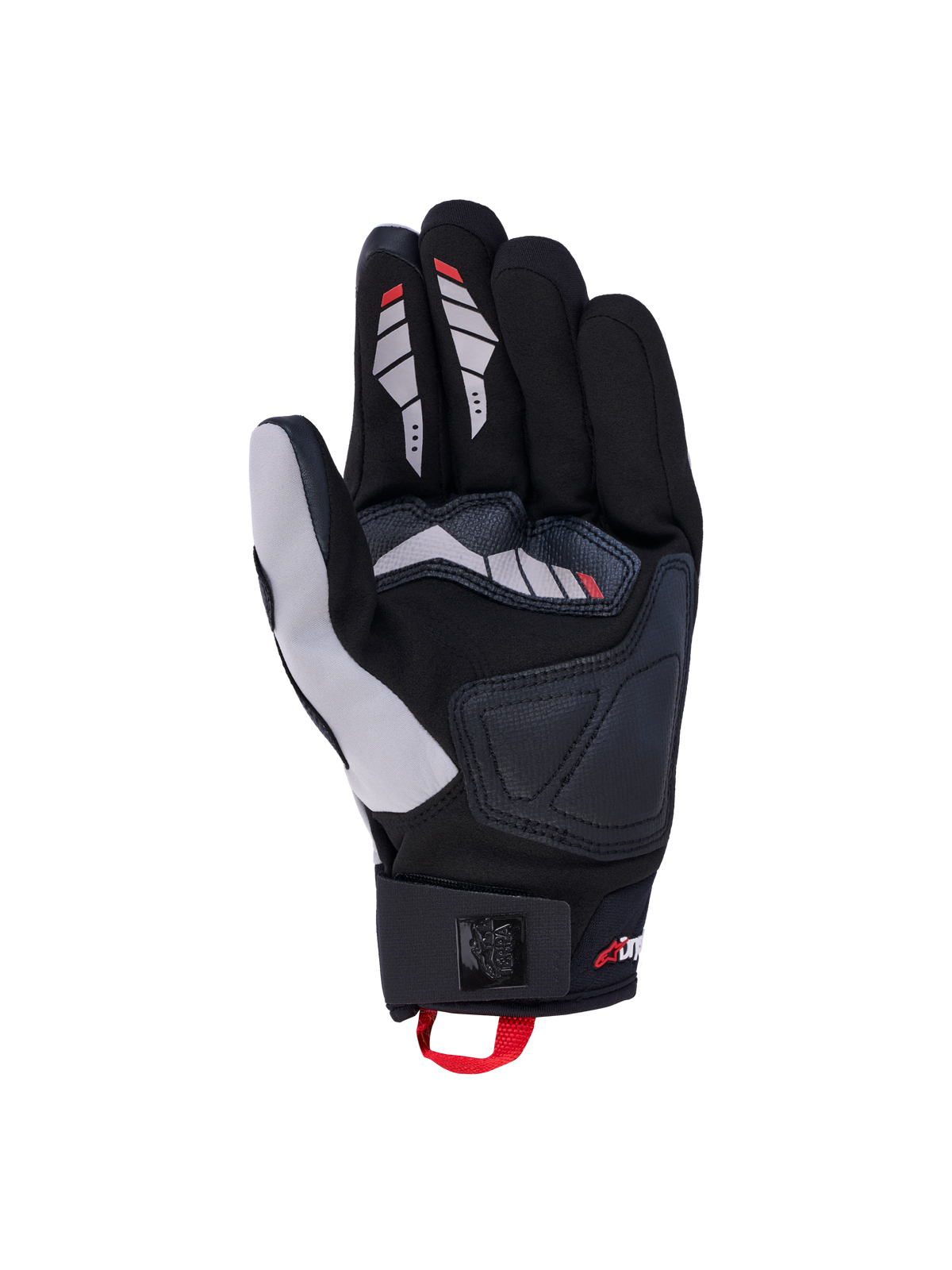 Alpinestars Maxdura Drystar Guanti, guanti da moto all-terrain, grigio e nero, impermeabili con palmo in pelle scamosciata e protezione TPR