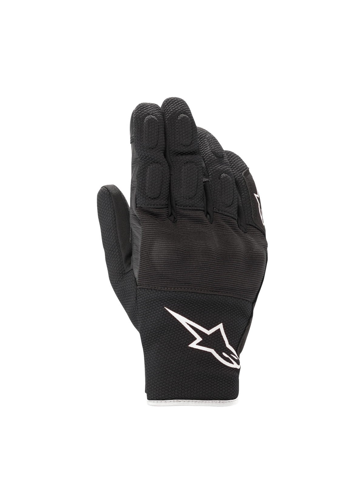 Alpinestars Guanti S-Max Drystar®, guanti da moto impermeabili neri e bianchi con protezione rigida sulle nocche e mesh.
