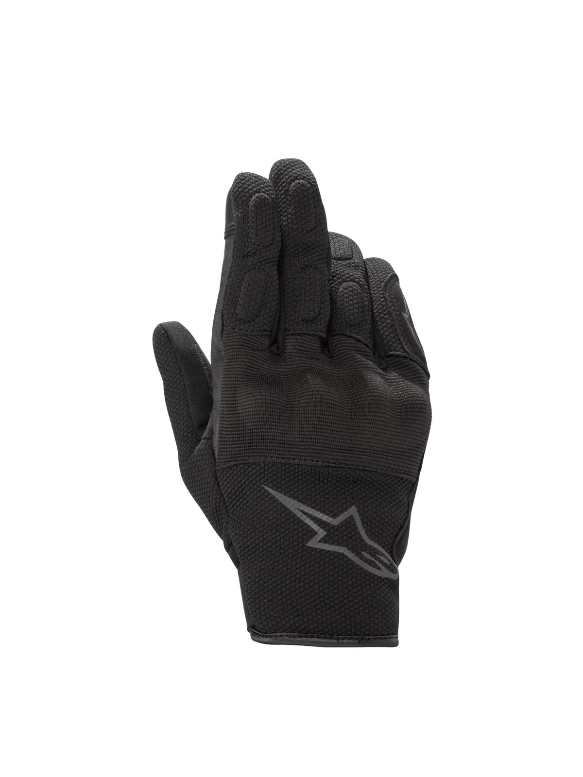 Alpinestars Guanti Stella S-Max Drystar, guanti da moto urban da donna, nero antracite, in pelle e rete elasticizzata, impermeabili con tecnologia Drystar e protezione nocche rigida.