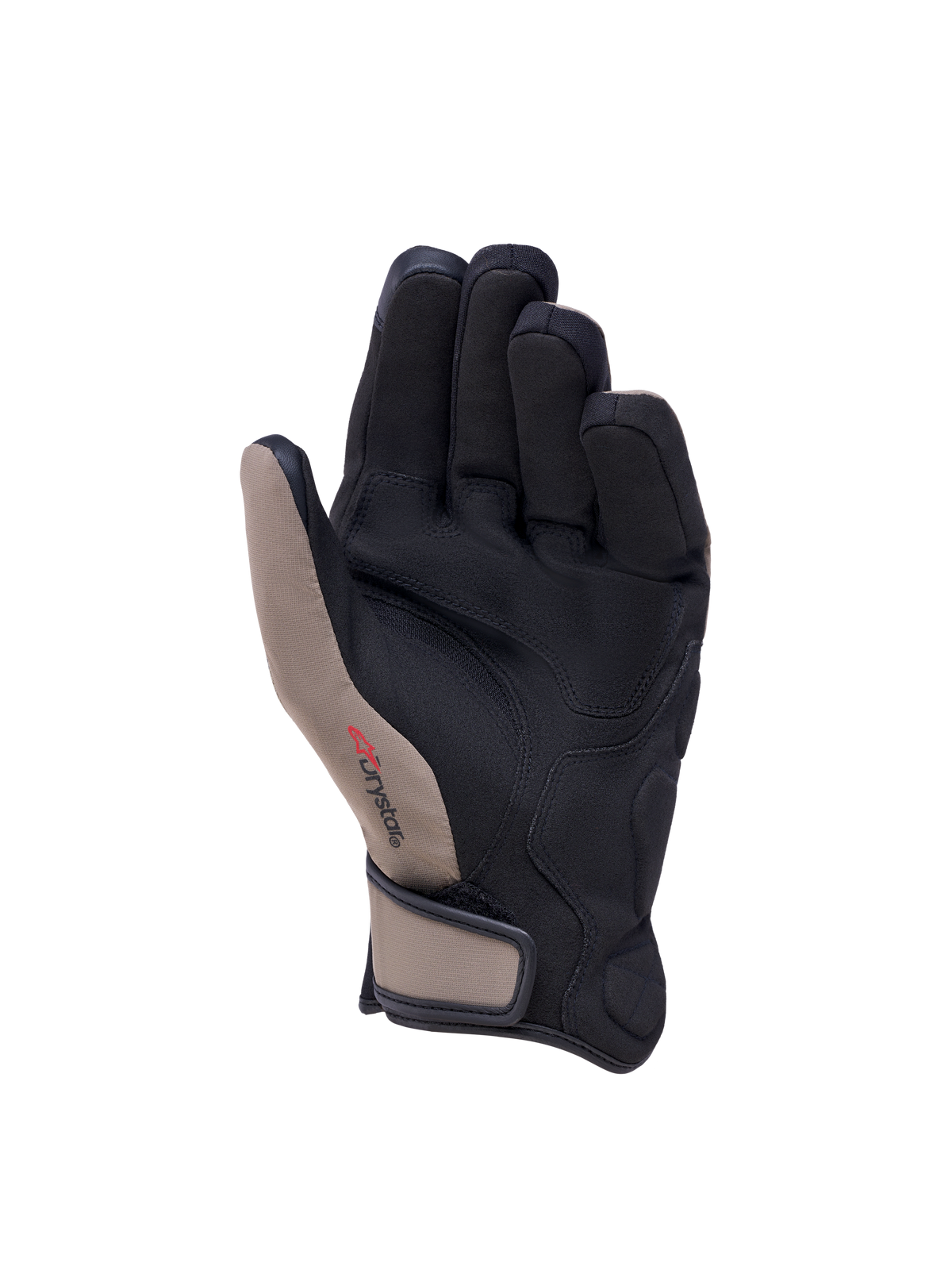 Alpinestars Ignite Drystar Insulated Guanti, guanti da moto invernali e impermeabili, vista palmo e dita, marrone noce e nero, struttura in tessuto con palmo in camoscio sintetico