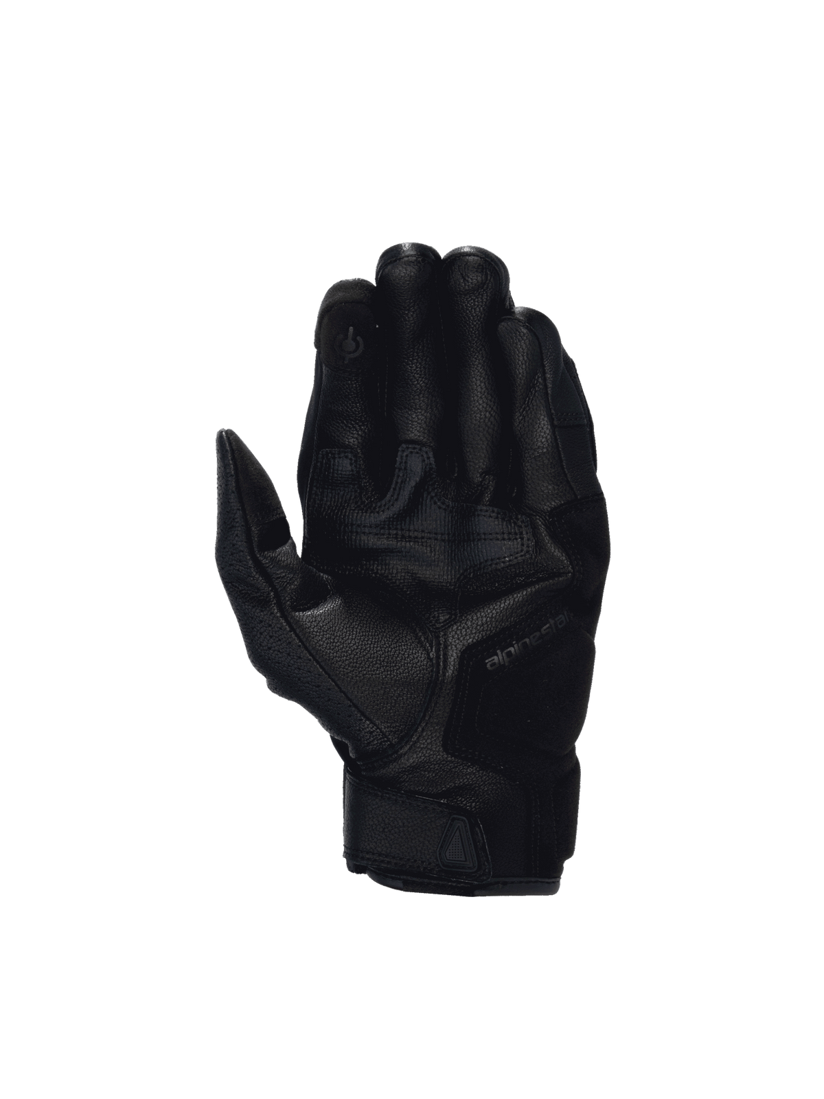Alpinestars Guanti Celer V3, guanti da moto da strada in pelle di capra neri, palmo rinforzato e punta touchscreen