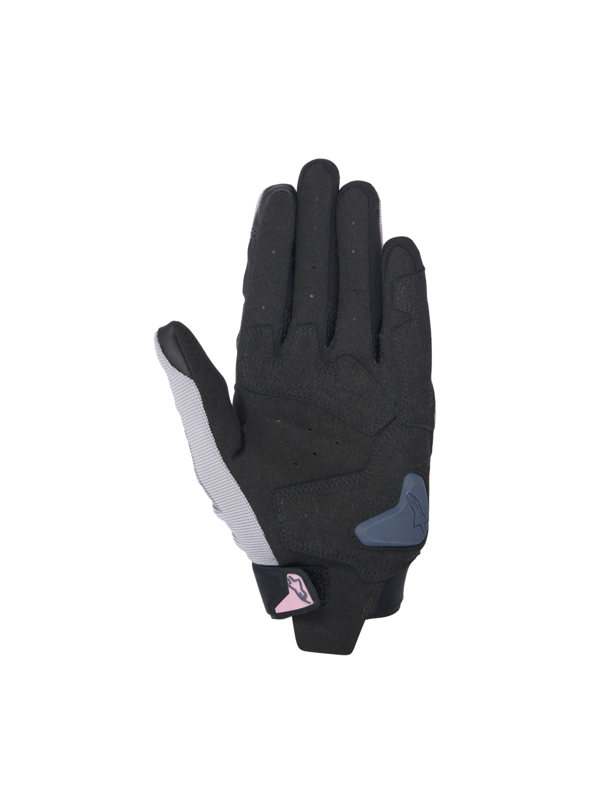 Alpinestars Guanti Stella SP X 1, guanti da moto racing da donna, nero e grigio, palmo in pelle sintetica con slider in TPR e rinforzi protettivi, certificati CE