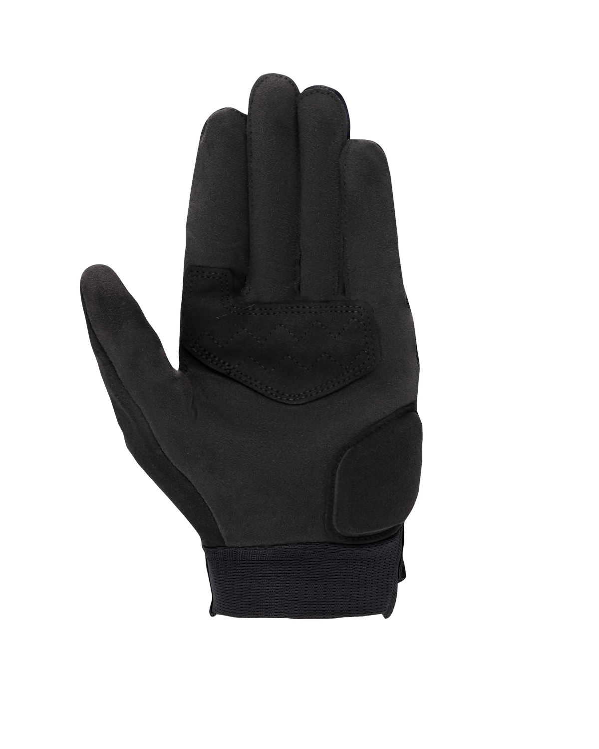 Guanti Alpinestars Stated Donna, nero, vista del palmo in materiale scamosciato sintetico, aree rinforzate su palmo e pollice, polpastrelli compatibili con touchscreen e polsino elastico, abbigliamento moto urban
