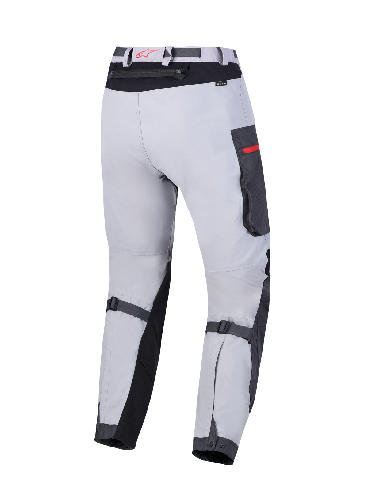 Alpinestars Arenis Gore-Tex Pantaloni, pantaloni da moto touring da uomo, grigio chiaro, grigio scuro e nero, con membrana impermeabile GORE-TEX e protezione CE, vista posteriore