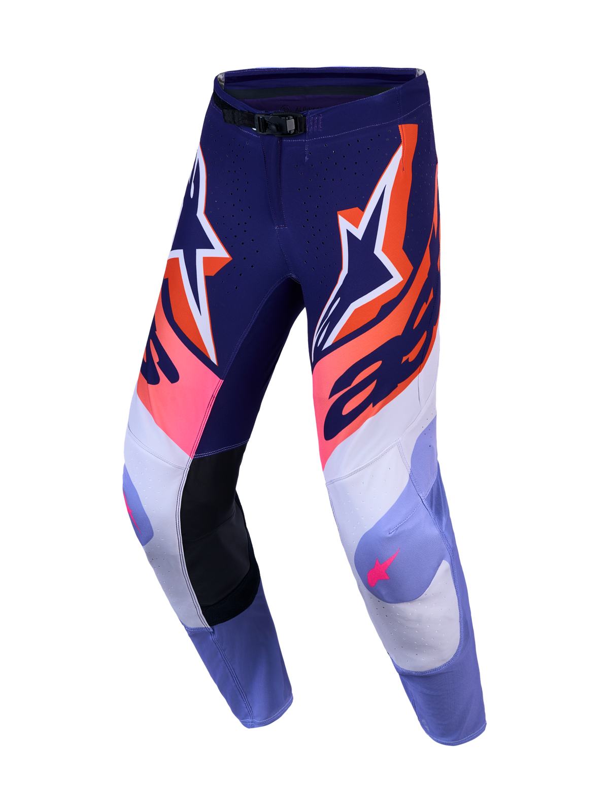 Alpinestars Pantaloni Supertech Dyna 2027, pantaloni MX uomo, viola e rosa fluo, in ripstop elasticizzato