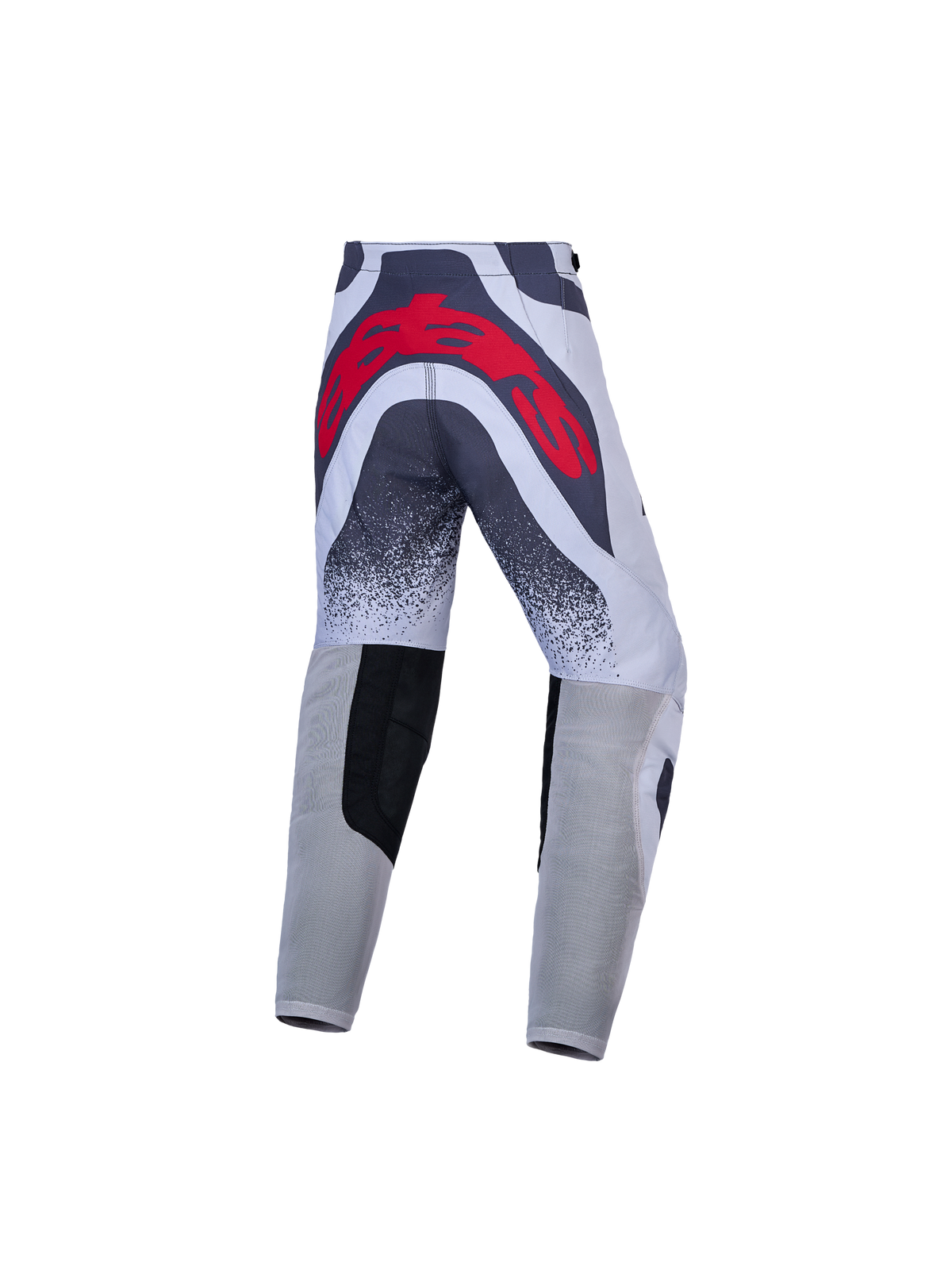 Alpinestars Pantaloni Motocross Ragazzo Supertech Swan, grigi e rossi, vestibilità atletica da gara, grande logo Astars sul retro