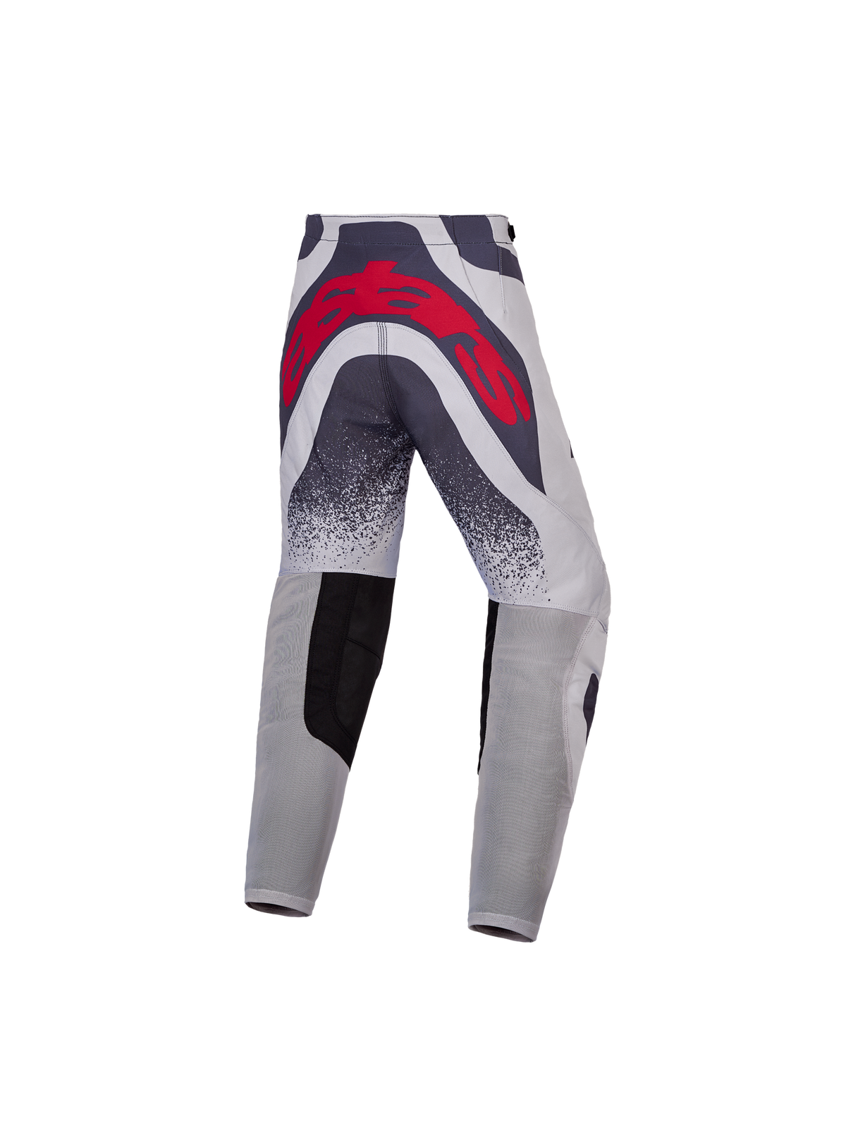 Alpinestars Pantaloni Supertech Swan Ragazzo, pantaloni da motocross grigi e rossi con grande logo posteriore e pannelli ventilati, vestibilità racing per giovani piloti