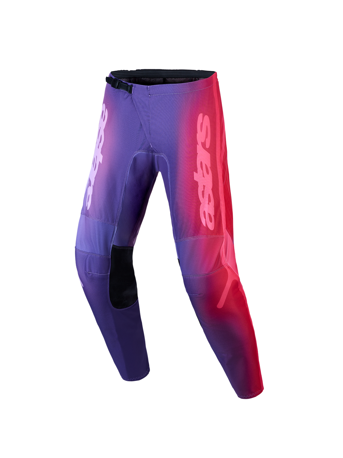 Alpinestars Stella Fluid Kepler, pantaloni da motocross da donna, sfumatura viola e rossa, design racing fuoristrada con logo astars.