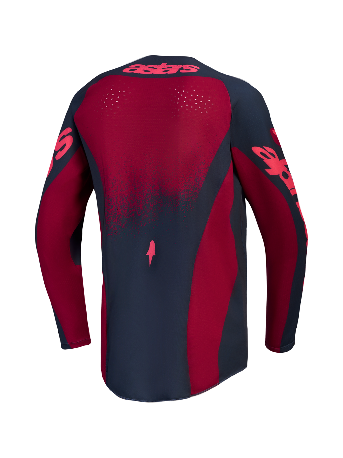 Alpinestars Maglia Stella Techstar Swan, maglia motocross da donna, rosso e grigio scuro, ventilazione laser-cut.