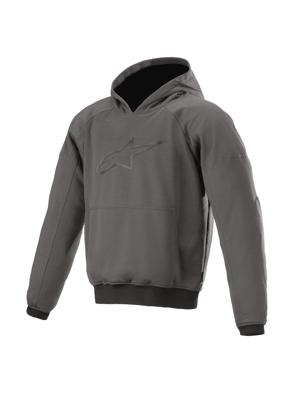 Alpinestars Ageless Hoodie, felpa con cappuccio da moto per uomo, grigio asfalto melange, con protezioni Nucleon