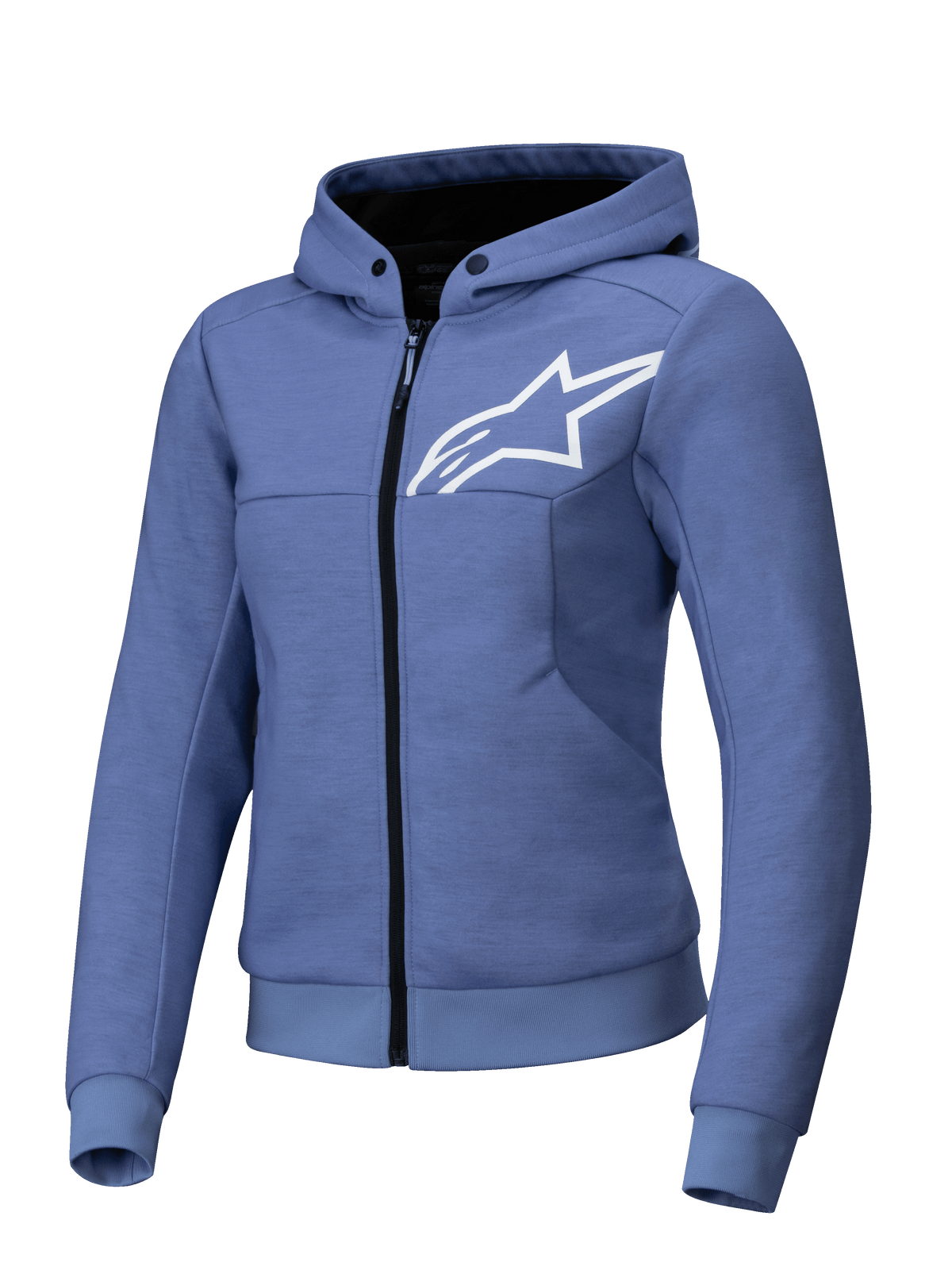 Alpinestars Felpa con cappuccio Stella Chrome V2 Sport, da donna blu viola e bianca, certificata CE e Tech-Air Ready.