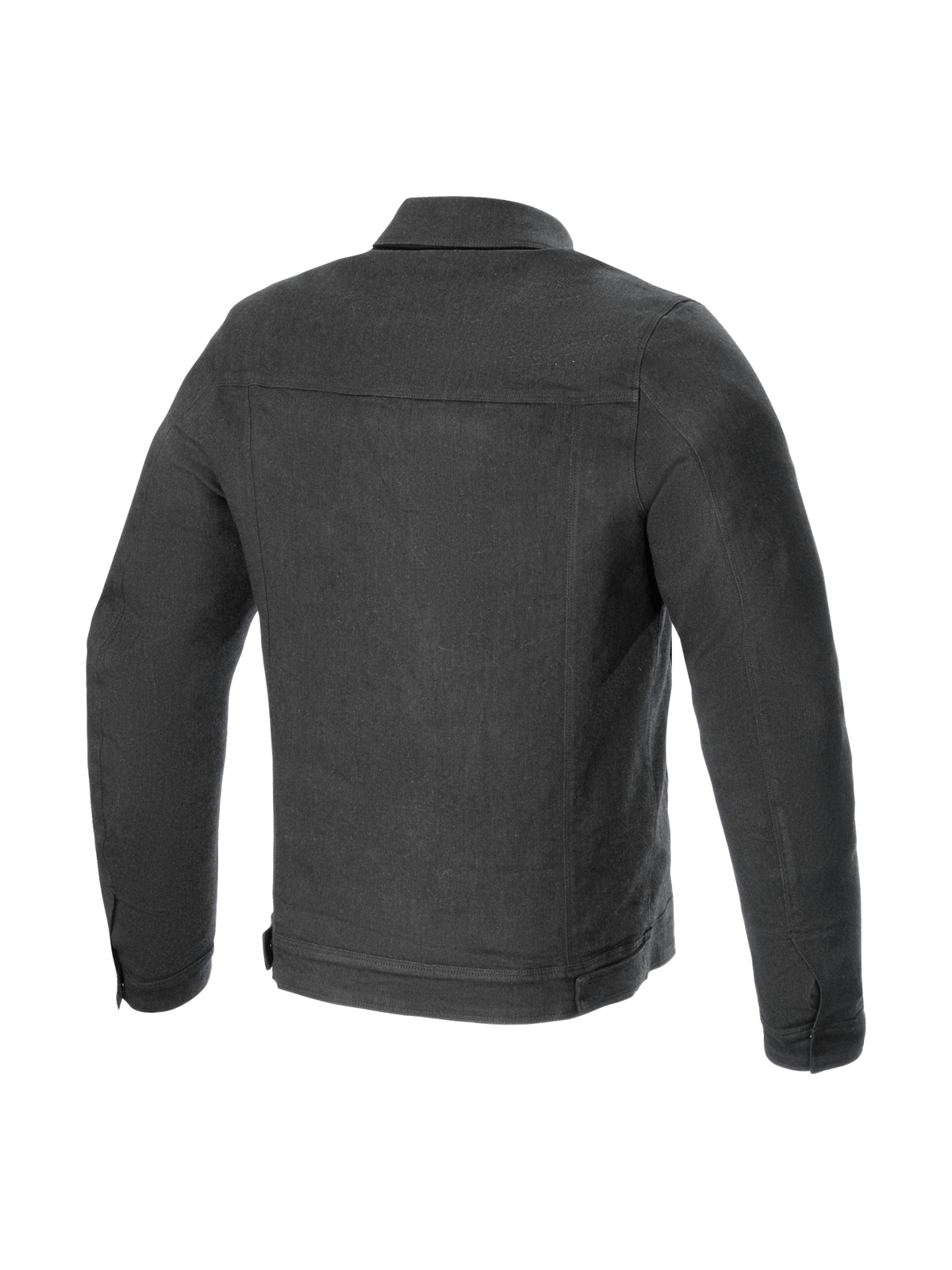 Alpinestars Giacca Garage, giacca da moto urban da uomo, grigio fumo, vista posteriore, in jeans di cotone elasticizzato, predisposta per sistema airbag Tech-Air, stile casual e protettivo