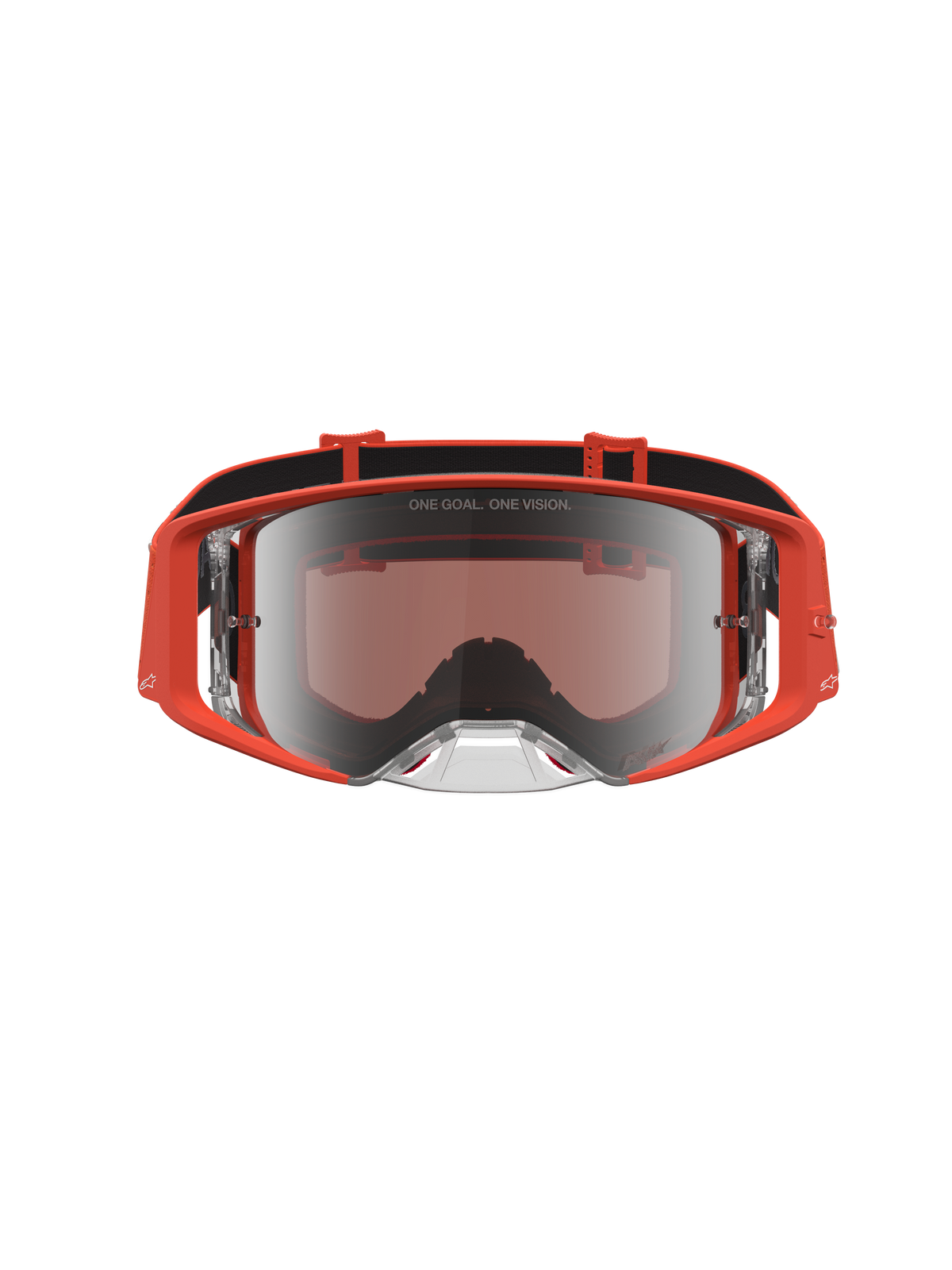 Alpinestars Maschere Supertech Vesta, maschere da motocross e supercross per corse d'élite, arancione con lente argento a specchio, design ergonomico per visione off-road
