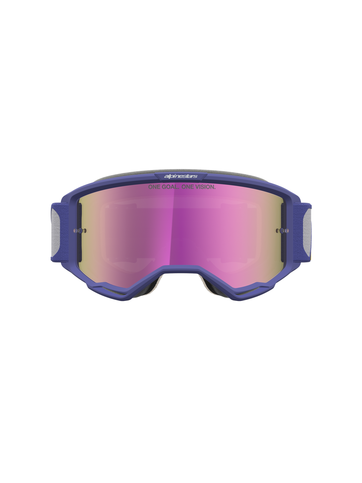 Alpinestars Maschere Vision 5 Drag, maschere da motocross viola e rosa, lenti a specchio, montatura A-FLEX e ventilazione RAM-AIR