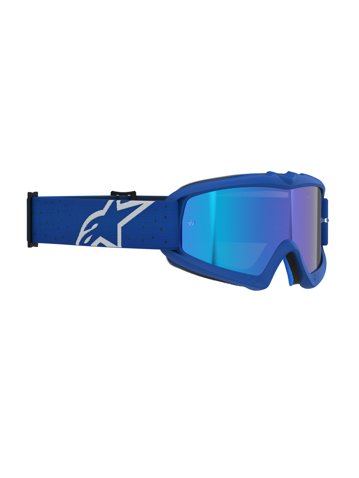Alpinestars Vision Vesta Ragazzo, maschere da motocross, blu e bianco, lente specchiata blu antiappannamento, certificate CE