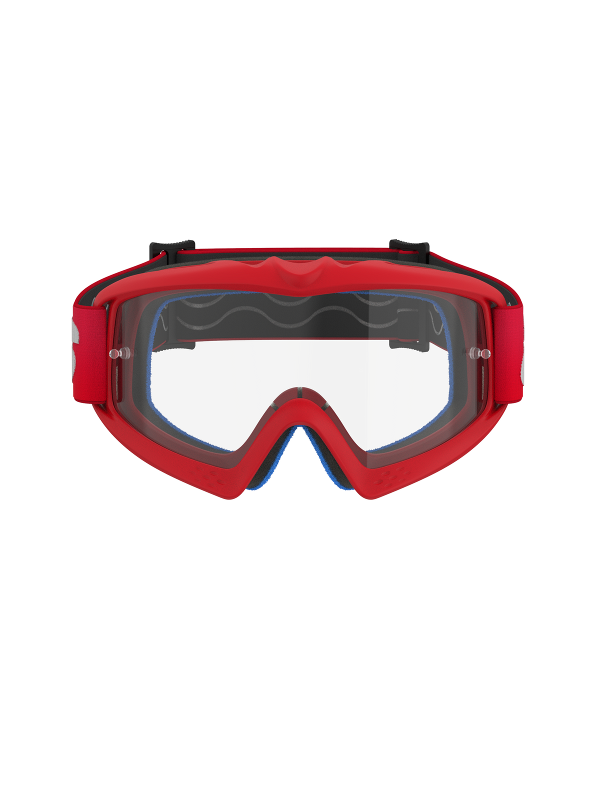 Alpinestars Occhiali Vision Youth Blaze, rosso e trasparente, occhiali da motocross per ragazzi dotati di telaio flessibile in uretano, lente in policarbonato antiappannamento con supporti per tear-off, vista frontale per prestazioni da gara off-road