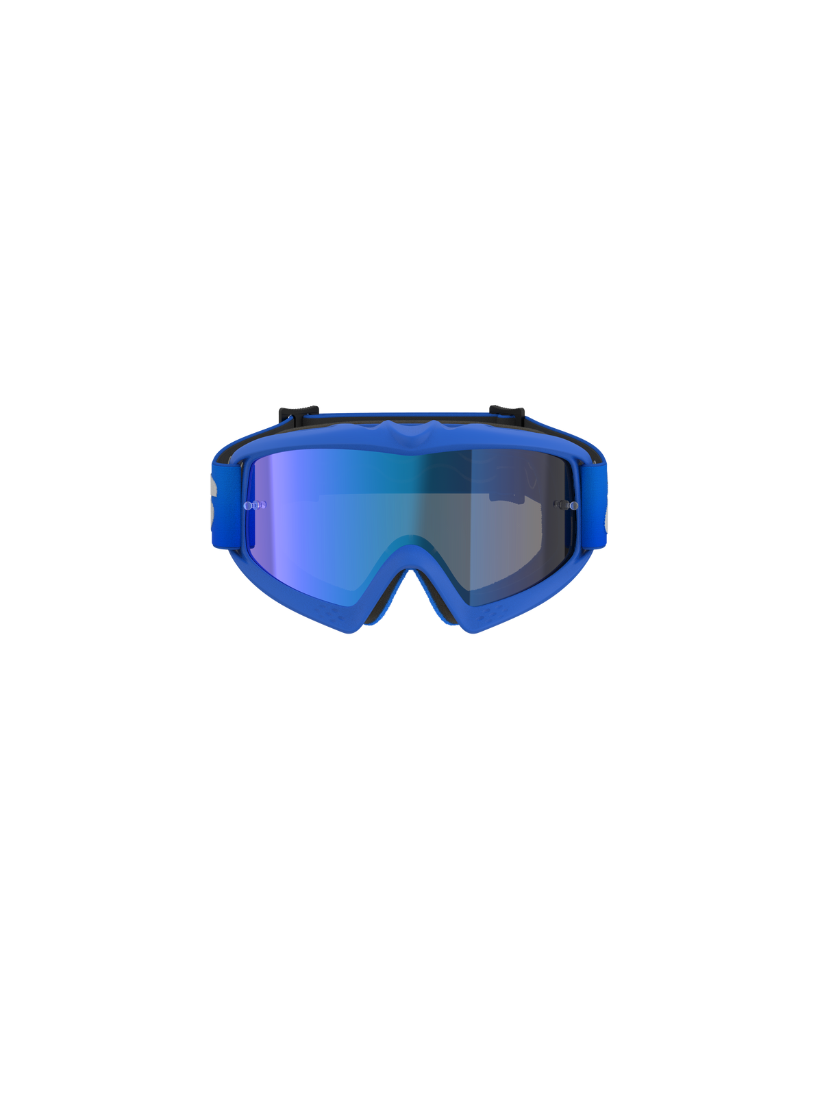 Alpinestars Vision Youth Blaze Goggles, occhiali da motocross, Blue Mirror Blue, con lente blu a specchio e montatura blu flessibile, occhiali protettivi ad alte prestazioni per giovani piloti fuoristrada