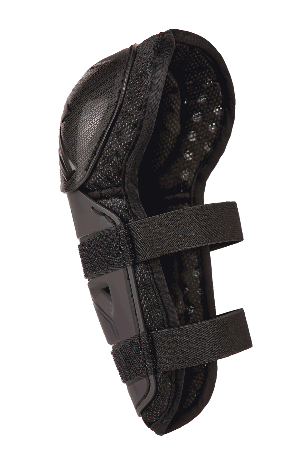 Alpinestars Bionic Action Kickstart Knee Guard, protezione per ginocchio e stinco da motocross per ragazzi, nero, design articolato con doppia chiusura elastica e imbottitura in rete traspirante, per giovani piloti