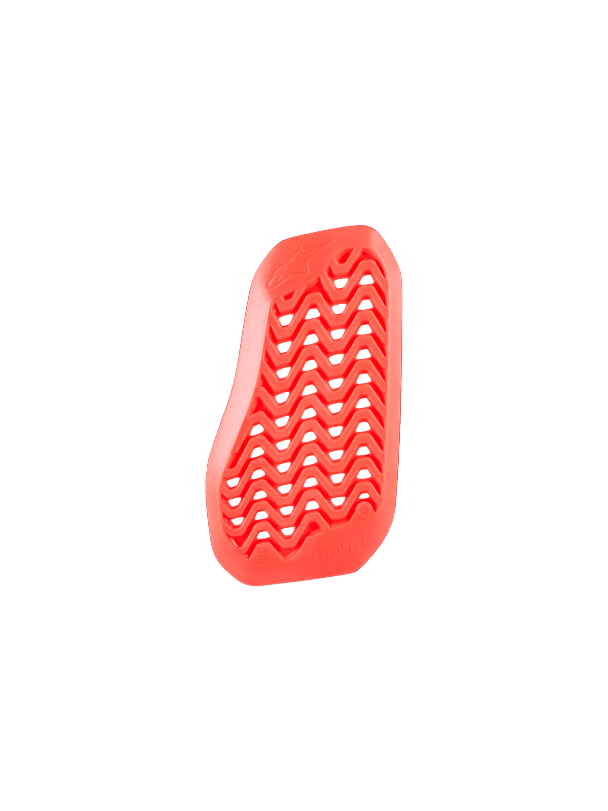 Inserto protettore toracico diviso Alpinestars Nucleon Plasma, rosso, design a zigzag perforato per la massima circolazione dell'aria, materiale ammortizzante bio-based leggero e flessibile per abbigliamento moto stradale