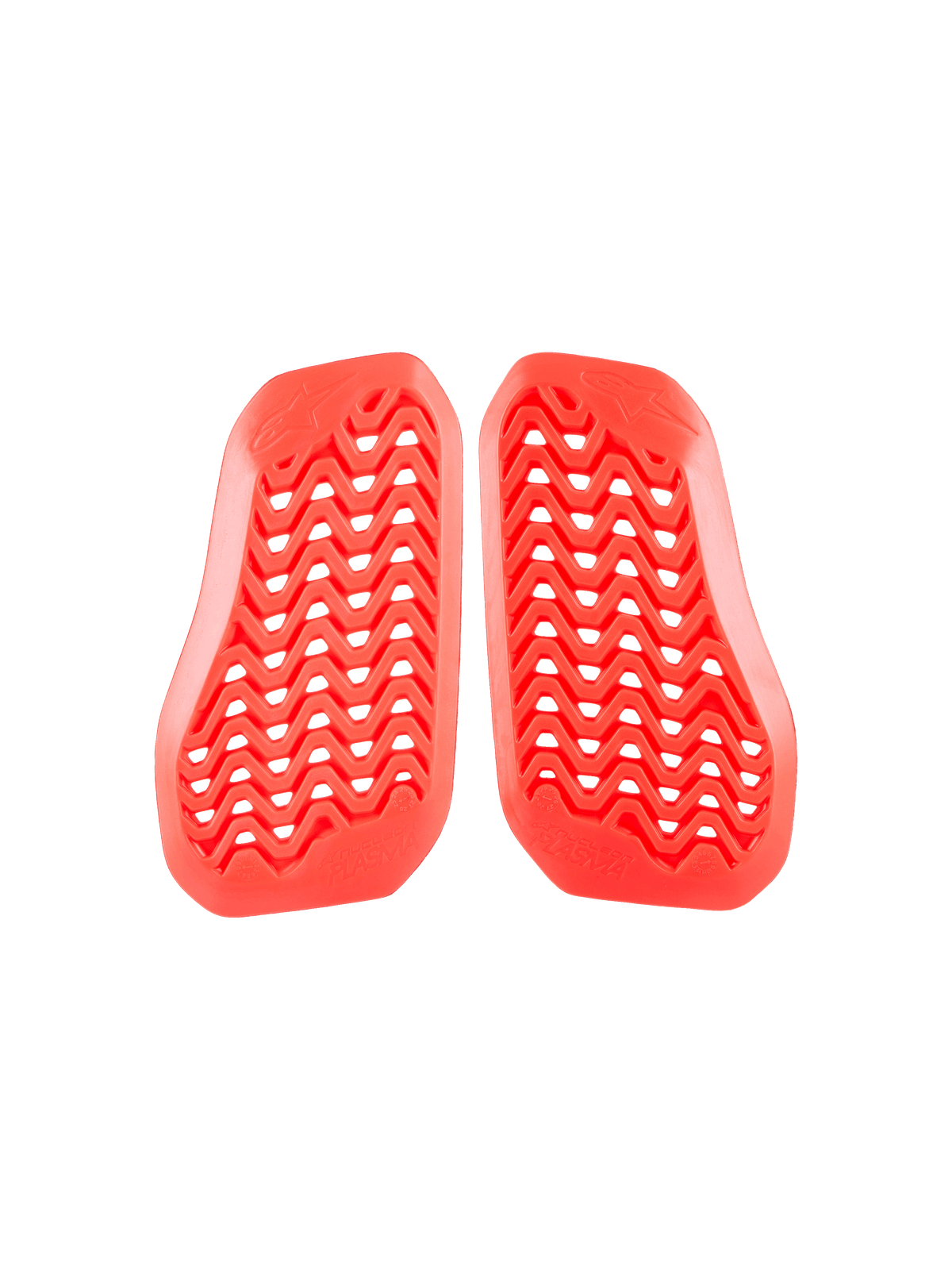 Alpinestars Nucleon Plasma Divided Chest Protector, inserto protezione torace da moto rosso, design a zigzag ventilato con fori, protezione dagli impatti certificata CE, costruzione leggera a due pezzi