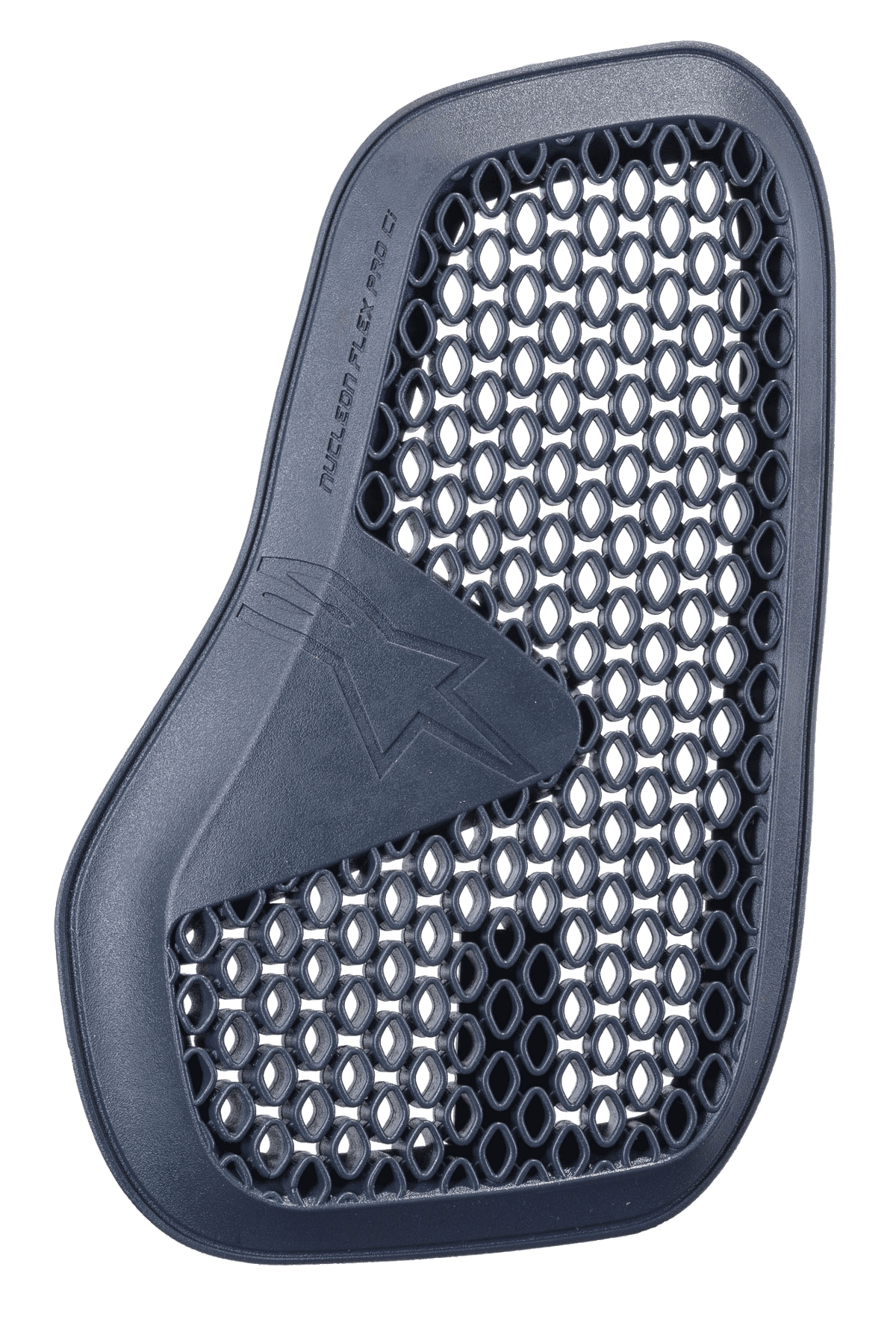 Alpinestars Nucleon Flex Pro Ci Protector, protezione toracica da moto, antracite, inserto protettivo grigio scuro con trama a nido d'ape, design ergonomico curvo con logo a stella in rilievo, microstruttura altamente ventilata