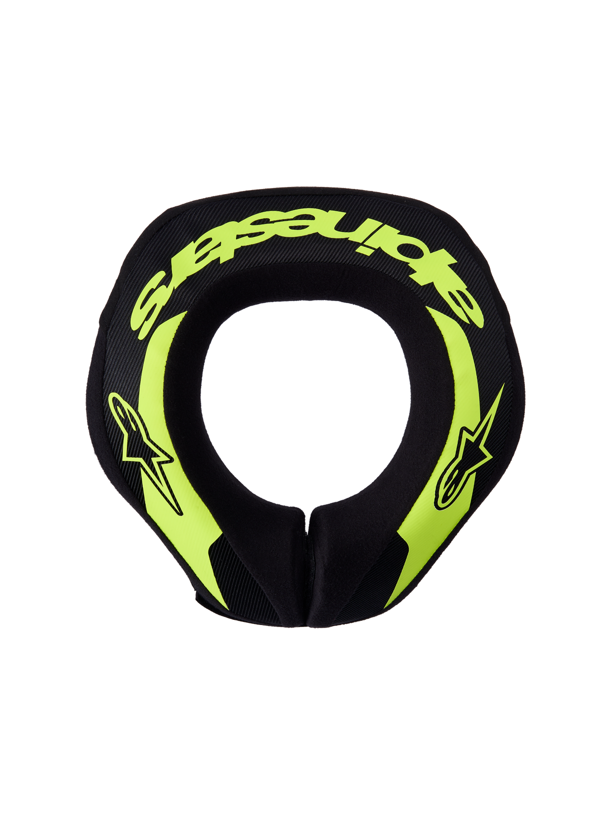 Alpinestars Collare Sequence Ragazzo, protezione collo per motocross e MTB, giallo fluo e nero, design ergonomico.
