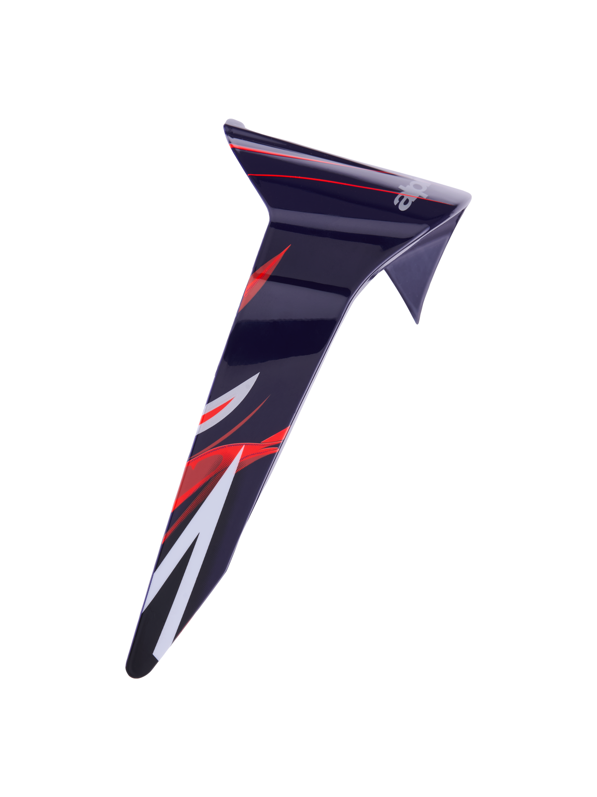 Alpinestars Supertech R10 Flyte Standard Spoiler, accessorio per casco, rosso porpora lucido con grafiche rosse e bianche, ricambio aerodinamico per caschi da corsa, finitura lucida