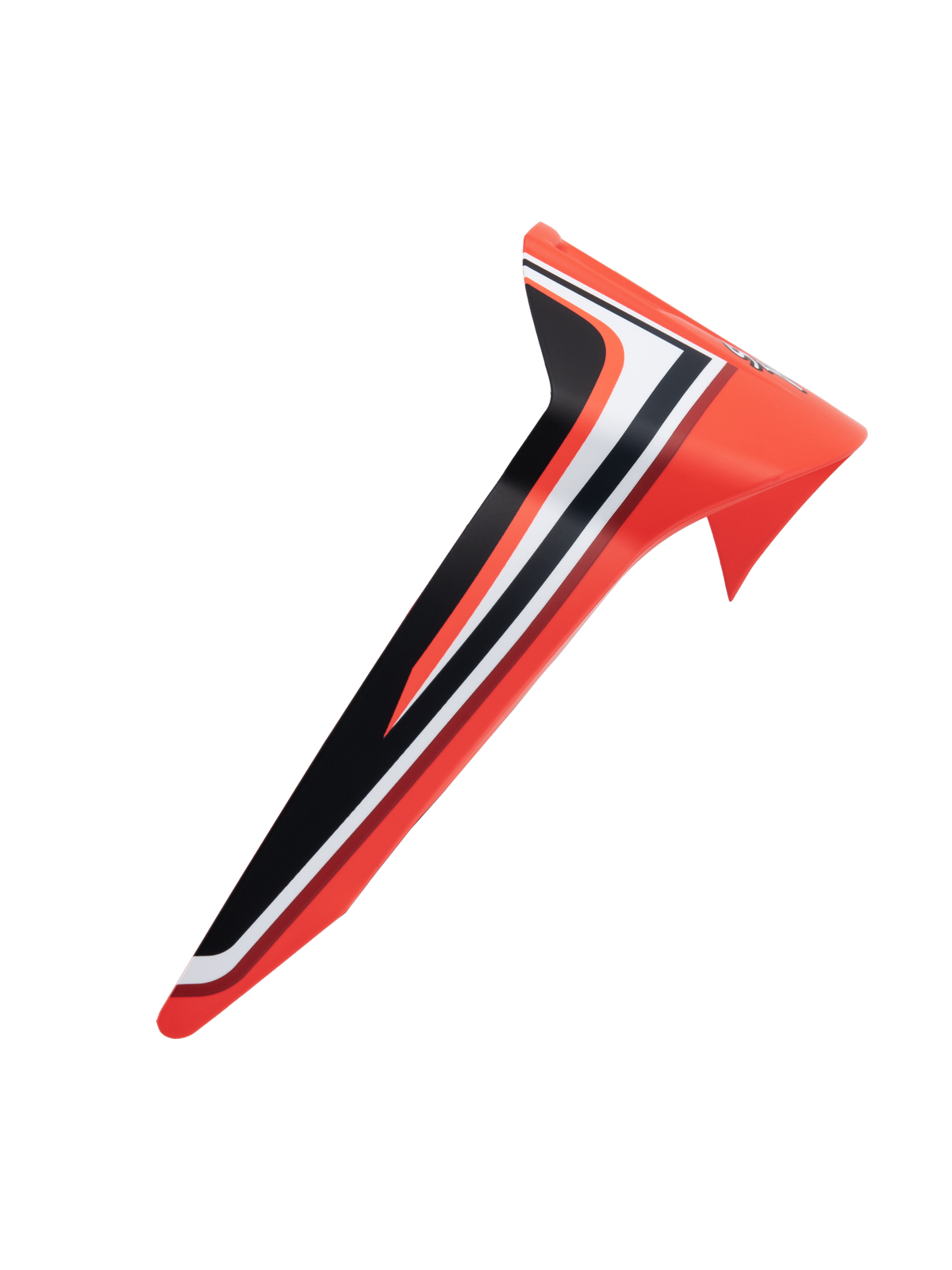 Alpinestars Supertech R10 Miller Standard Limited Edition Spoiler, spoiler aerodinamico posteriore per casco da moto, rosso con strisce nere e bianche, design racing affusolato, accessorio di ricambio per caschi S-R10