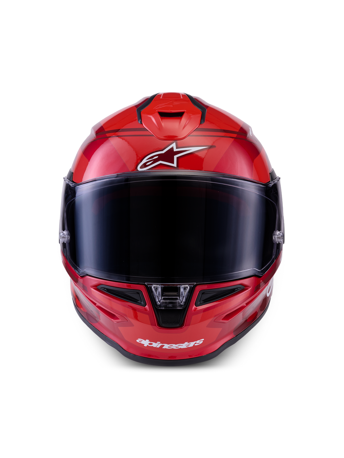 Alpinestars Casco S-R7 A-Core ECE 22.06, casco integrale da moto, rosso e bianco, certificato ECE 22.06, visiera trasparente