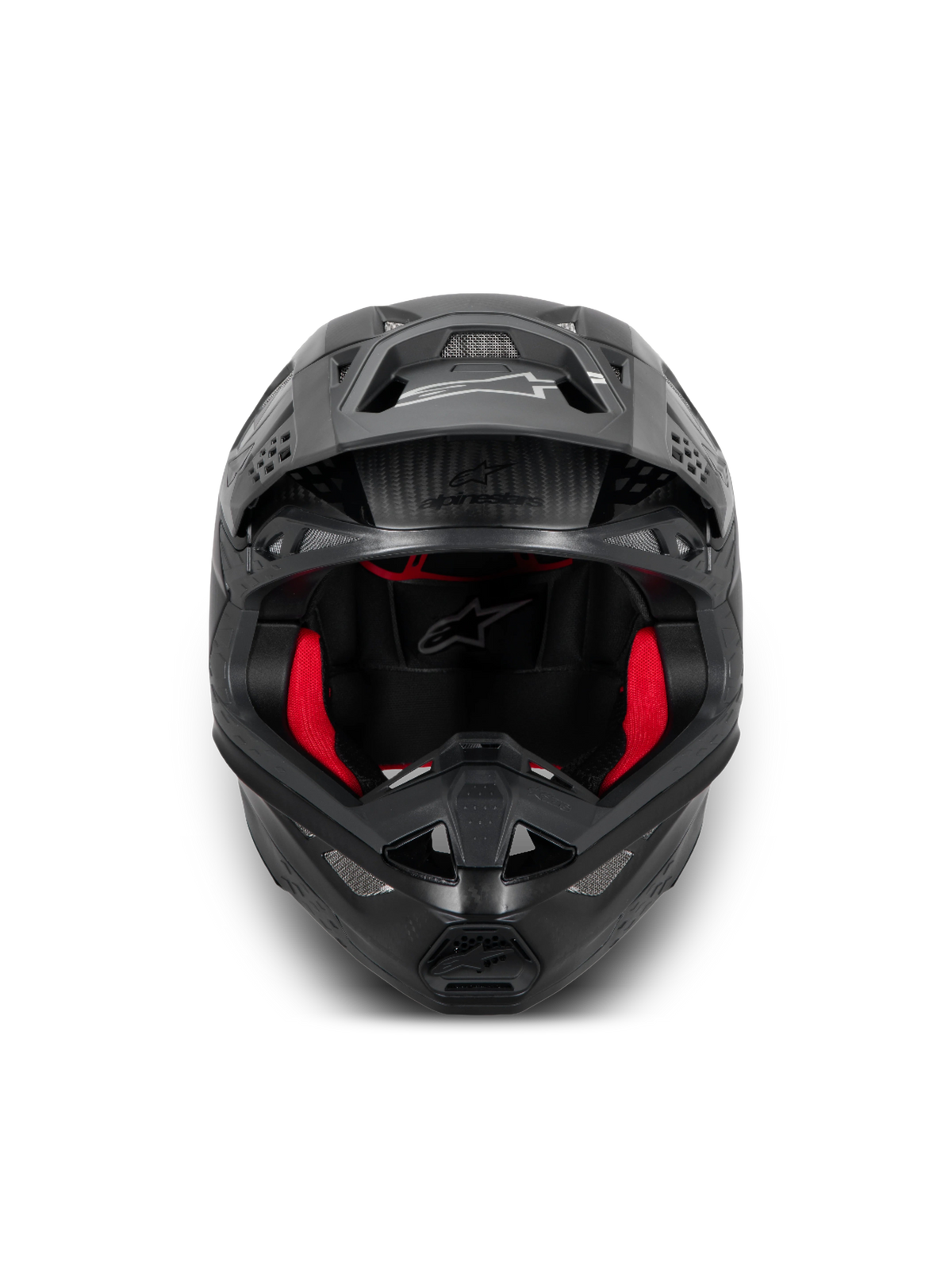 Alpinestars Casco Supertech M10 Fame ECE 22.06, casco da motocross professionale, nero e rosso, certificato ECE 22.06