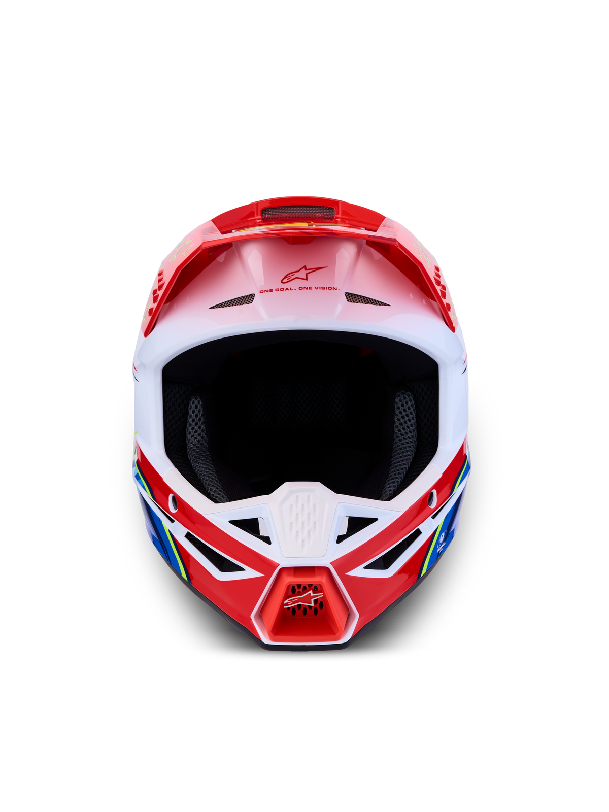 Alpinestars Casco SM3 Falcon ECE06, casco da motocross rosso e bianco, calotta termo-iniettata leggera, certificato ECE 22.06