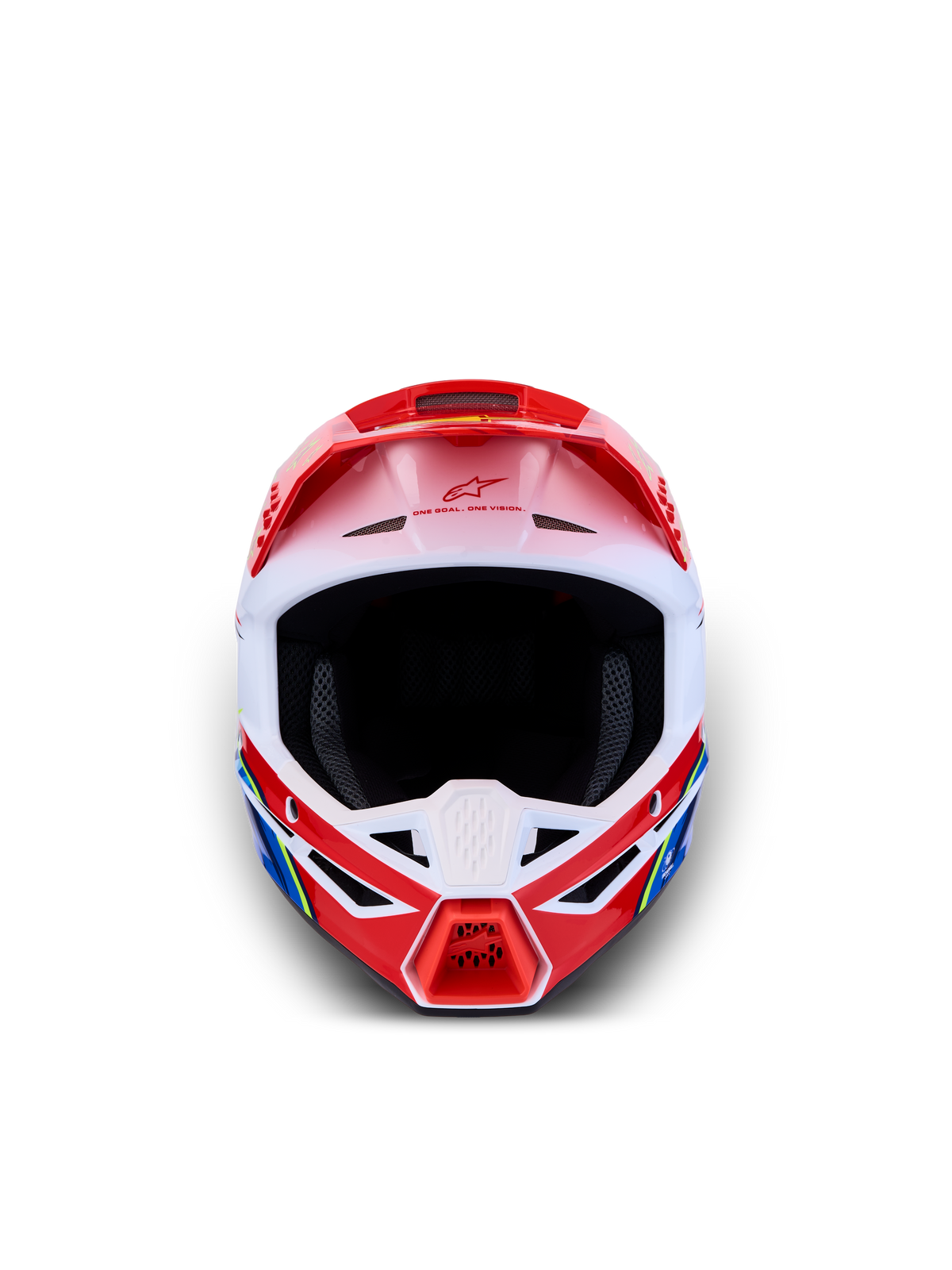 Alpinestars Casco SM3 Falcon Ragazzo ECE06, casco da motocross rosso e bianco, certificato ECE 2206 per gare off-road.