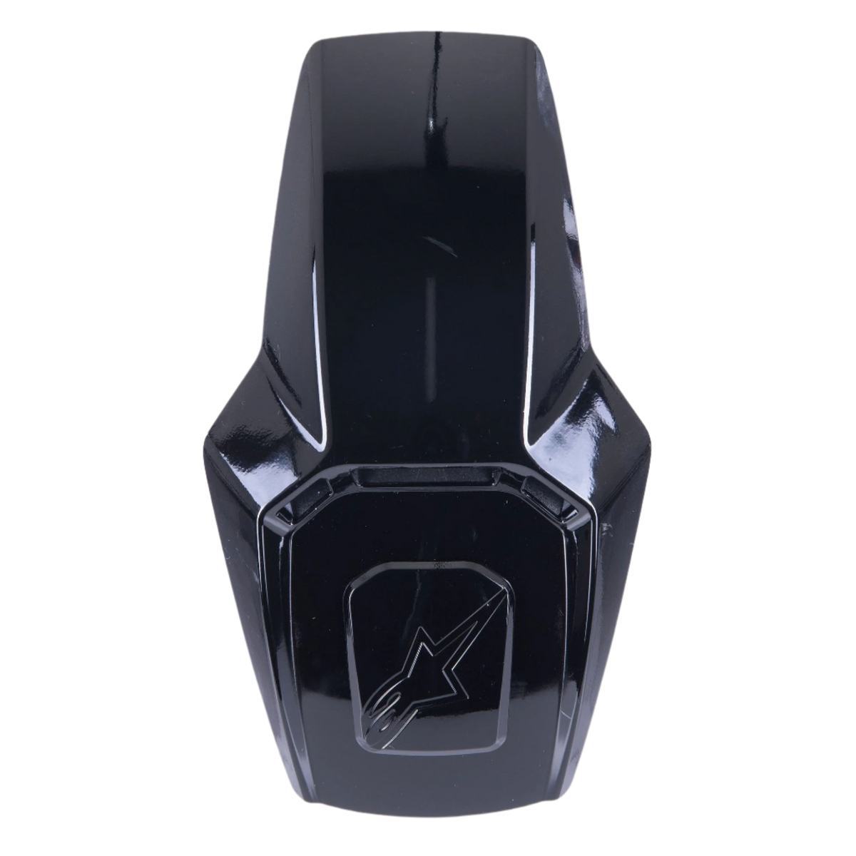 Alpinestars Supertech R10 Presa d'aria superiore, accessorio per casco da moto, nero lucido, con logo Alpinestars in rilievo, elegante parte di ricambio per la ventilazione del casco