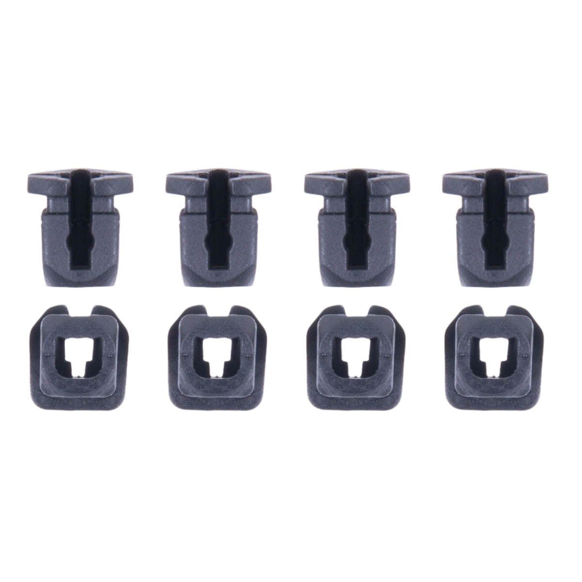 Alpinestars Supertech R10 Connector Set For Spoiler, kit di ricambio da otto pezzi, clip in plastica nera, con quattro connettori a perno e quattro a base quadrata, accessorio ufficiale per caschi da moto S-R10