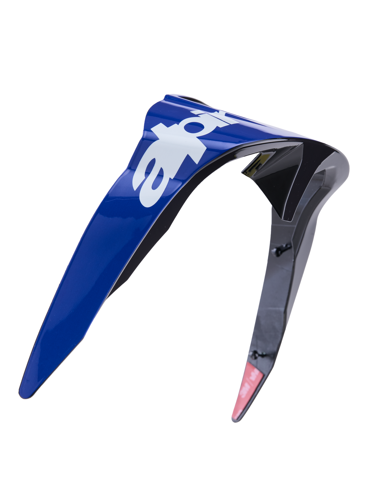Alpinestars Supertech R10 Arius Standard Spoiler, accessorio per casco, blu e nero lucido con logo bianco, design aerodinamico in plastica stampata, parte di ricambio per caschi da moto racing