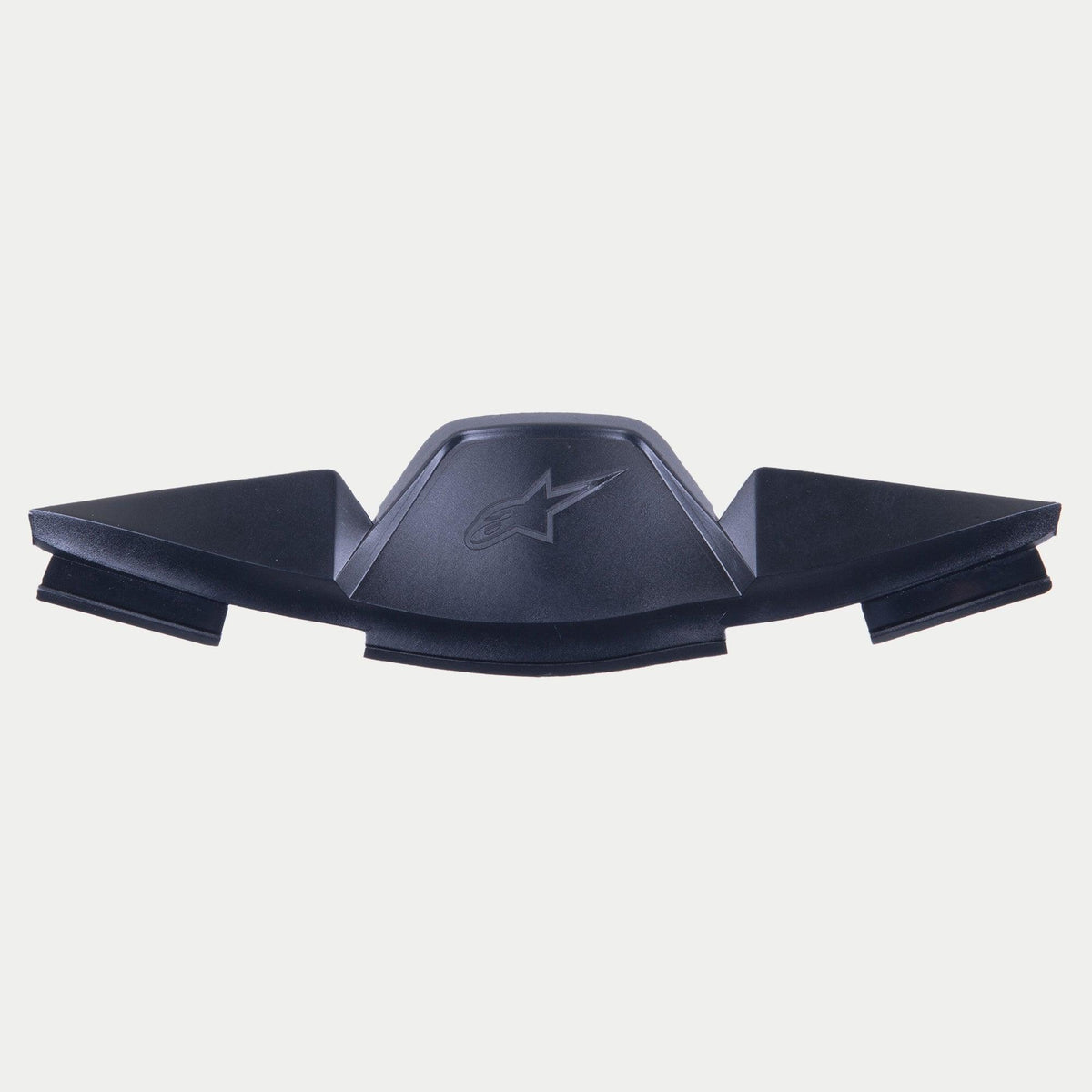 Alpinestars Supertech R10 Paranaso, accessorio per casco nero, con logo a stella in rilievo e design geometrico angolare per la gestione del flusso d'aria e la riduzione dell'appannamento della visiera