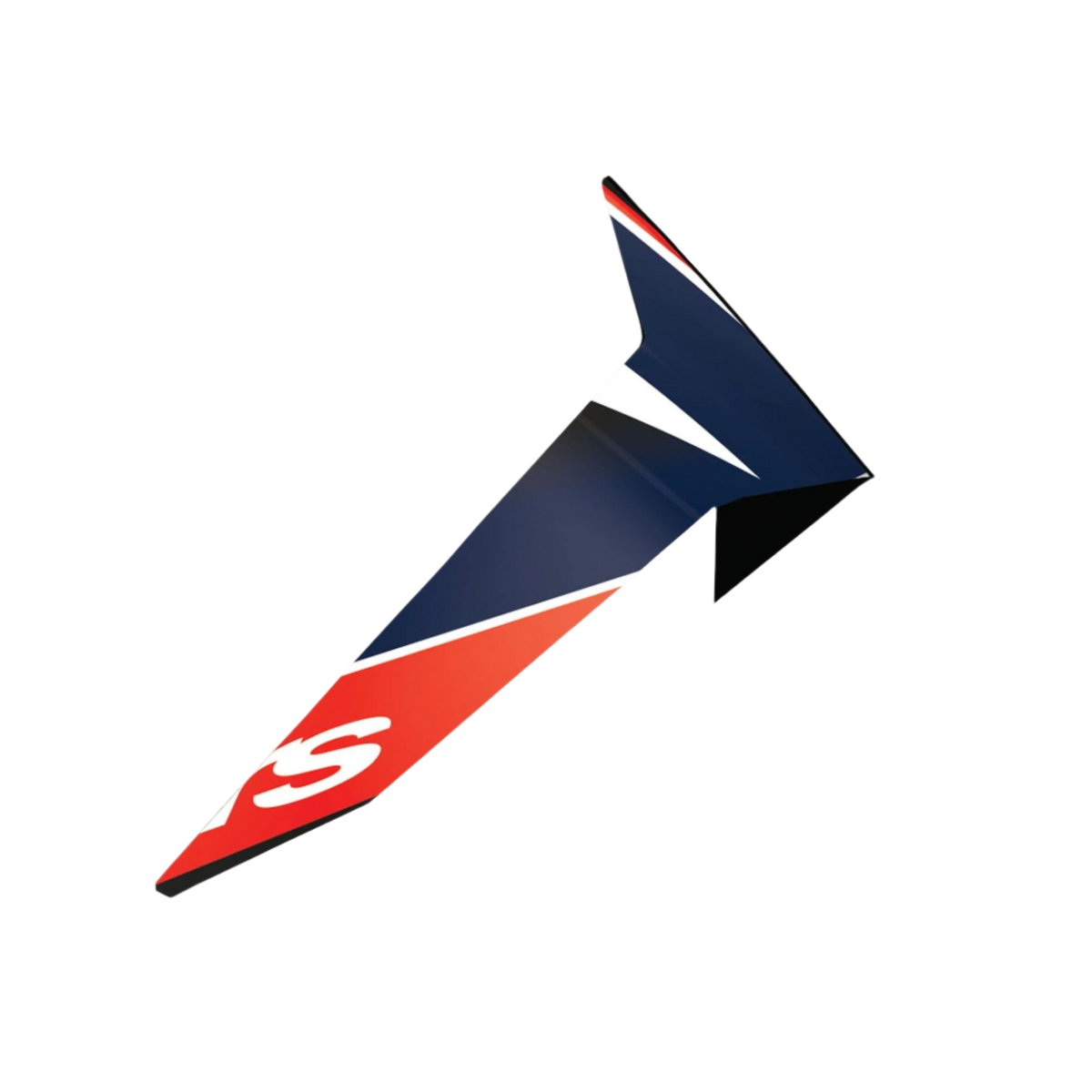 Alpinestars Supertech R10 Team Standard Spoiler, accessorio per casco da moto, Carbonio Nero, Rosso Fluo e Blu Scuro Opaco, design aerodinamico a forma di ala con profilo angolare, con logo S bianco, parte di ricambio ufficiale per caschi S-R10