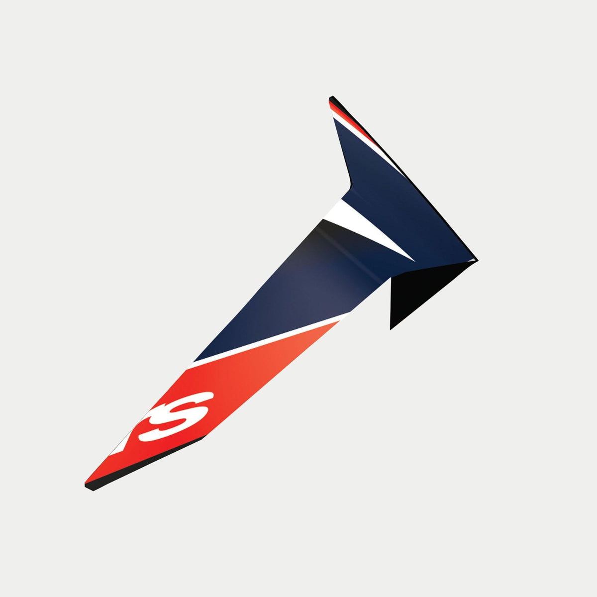 Alpinestars Spoiler Standard Supertech R10 Team, accessorio per casco da moto, nero carbonio, rosso fluo e blu scuro opaco, design aerodinamico con motivi grafici e logo bianco, ricambio ufficiale per caschi S-R10