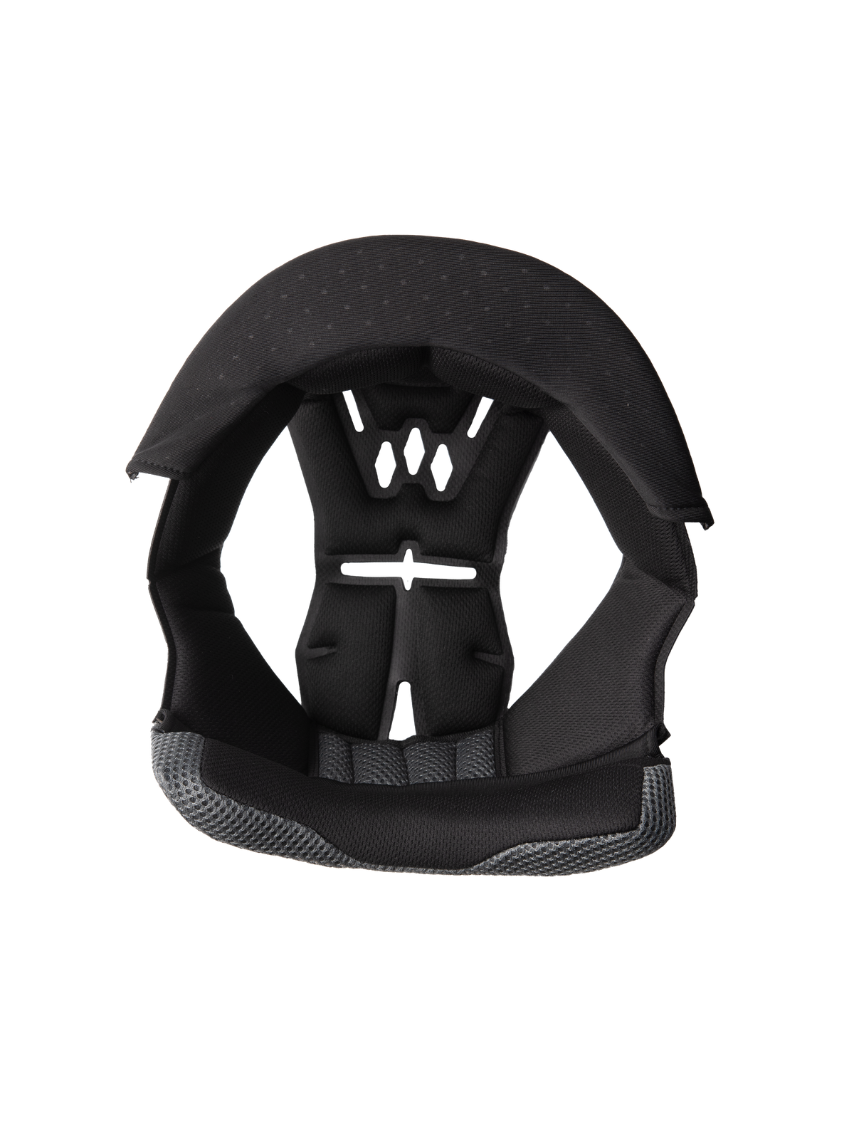 Alpinestars S-M3 Crown Pad, imbottitura a corona di ricambio per casco, nero e grigio, design traforato per la ventilazione, imbottitura in schiuma e tessuto mesh, ammortizzazione interna ergonomica per comfort e protezione