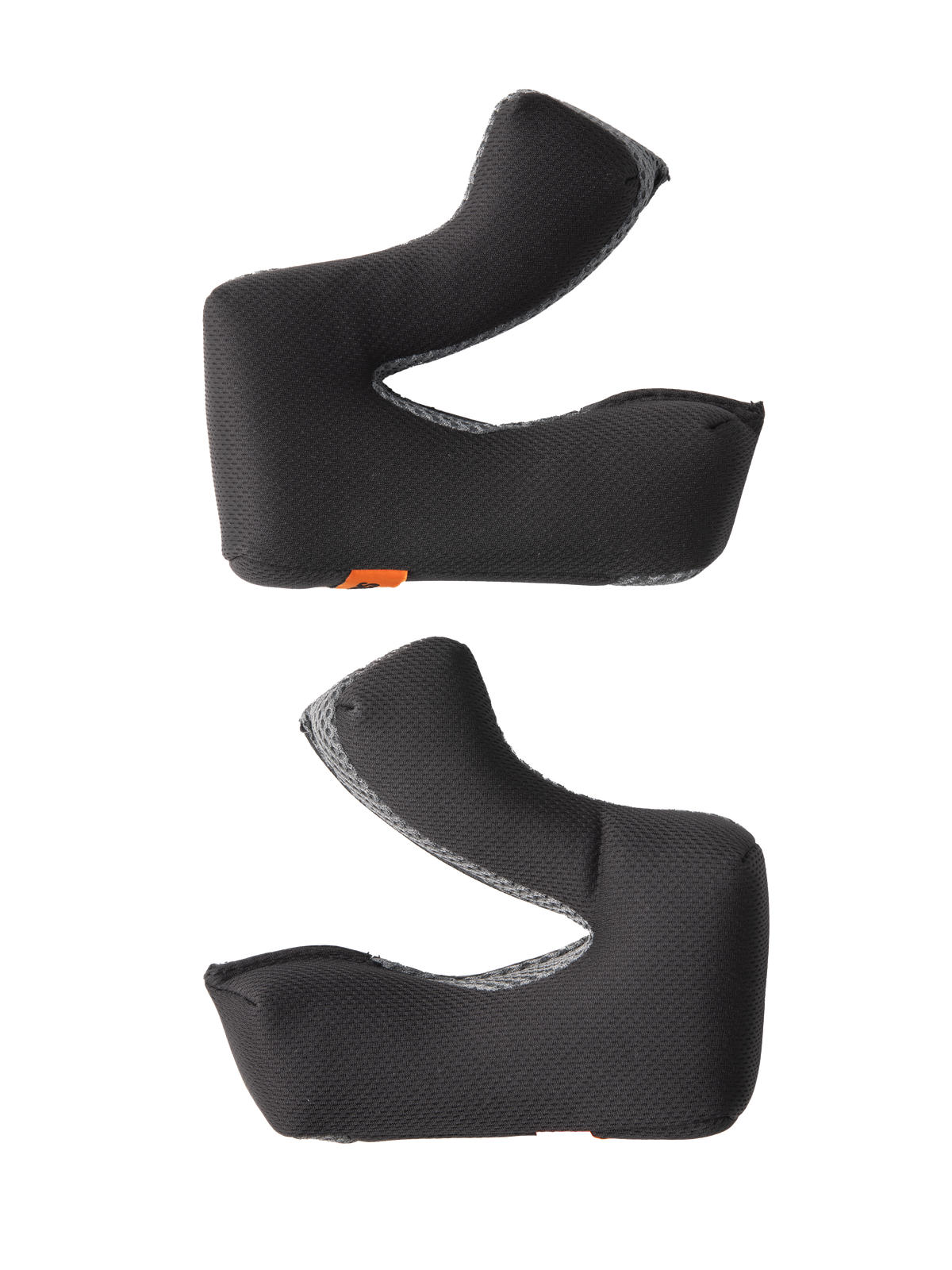Alpinestars S-M3 Cheek Pad Set +5MM, imbottiture di ricambio per casco da motocross, tessuto testurizzato nero con bordi in mesh grigio, design ergonomico sagomato, materiale traspirante per un comfort superiore e una calzata sicura