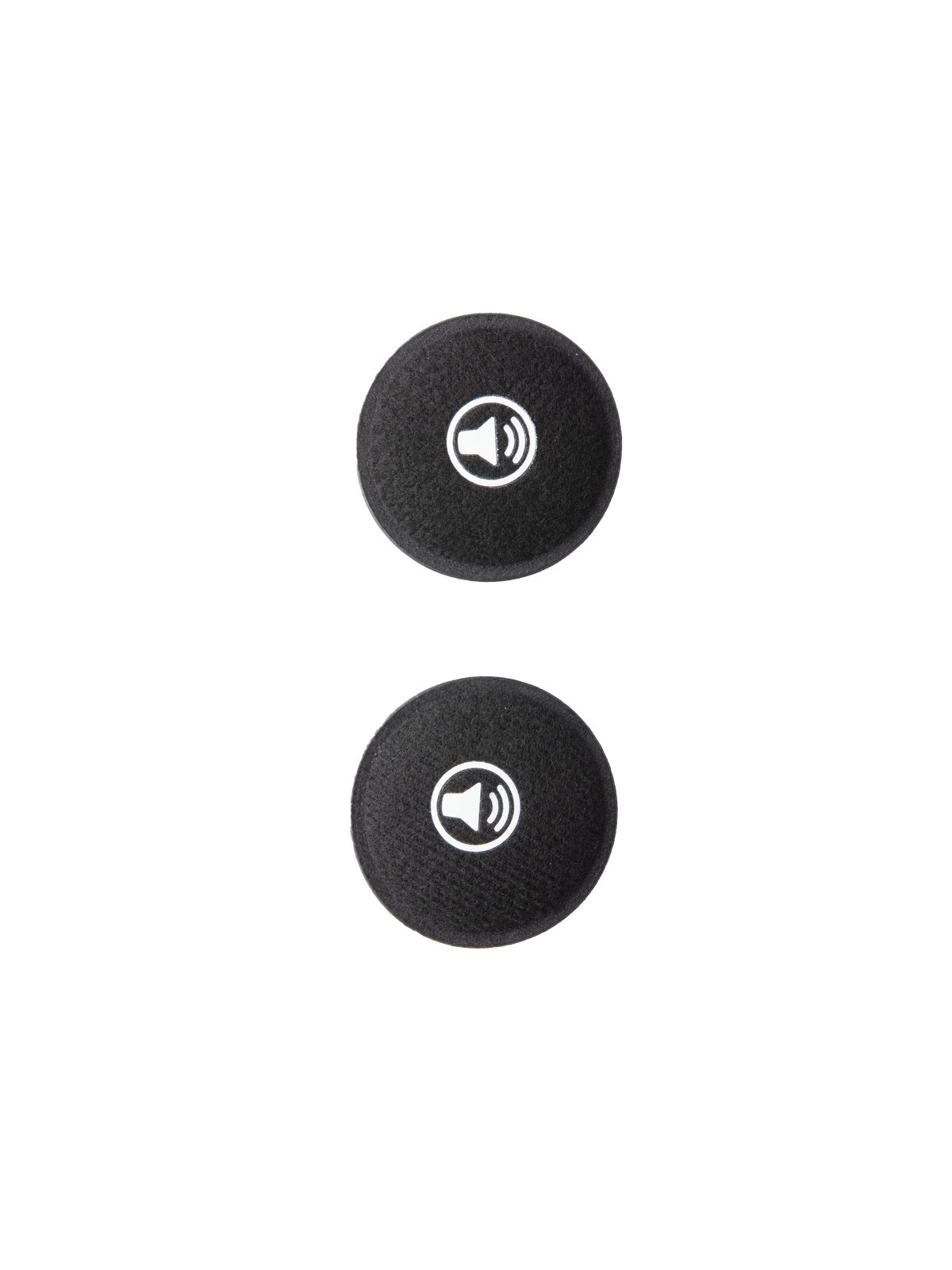 Alpinestars S-M7 Ear Pads Set, accessori per caschi da motocross, cuscinetti circolari in schiuma nera con icone altoparlante bianche, imbottitura interna di ricambio per maggiore comfort e vestibilità nei caschi S-M7
