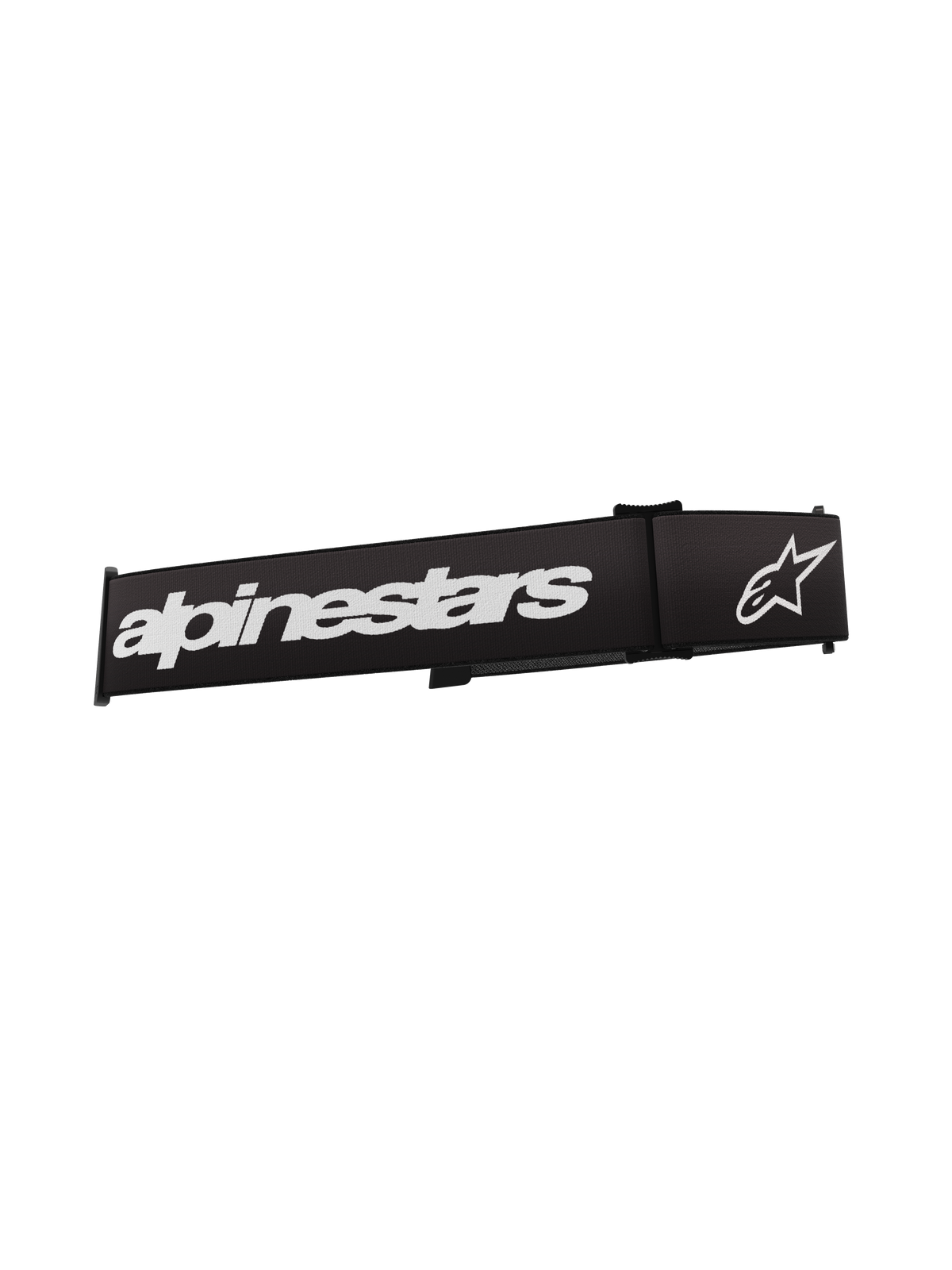 Cinturino per maschere Alpinestars Supertech, accessorio per occhiali da motocross, nero e bianco, con scritta Alpinestars e logo a stella bianchi, cinturino di ricambio intrecciato resistente per maschere da moto fuoristrada