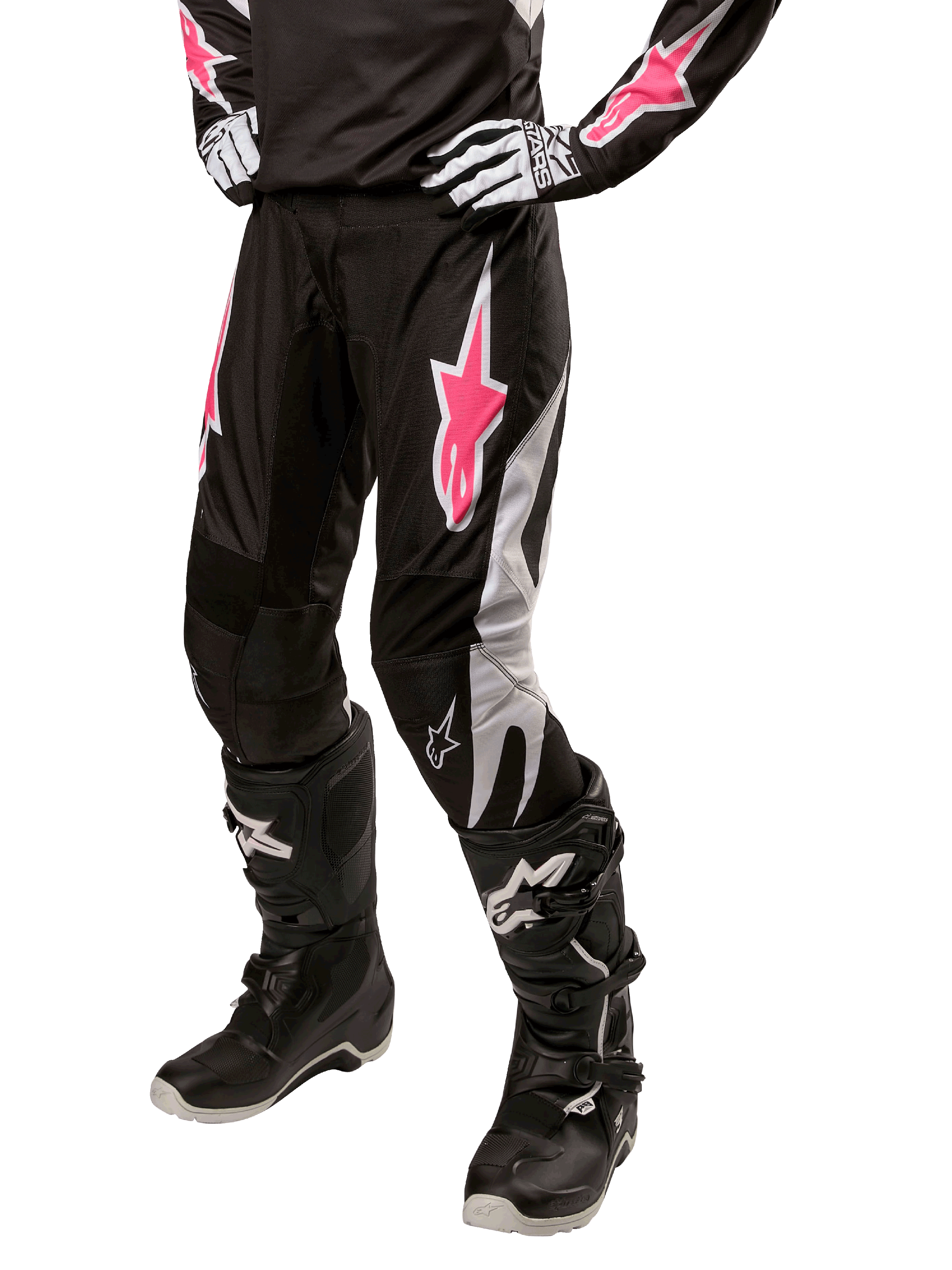 Alpinestars Fluid Lurv Pantaloni Motocross – Blu/Nero, Taglia 32, Tessuto Leggero 600D Con Inserti Elasticizzati E Ginocchia Rinforzate