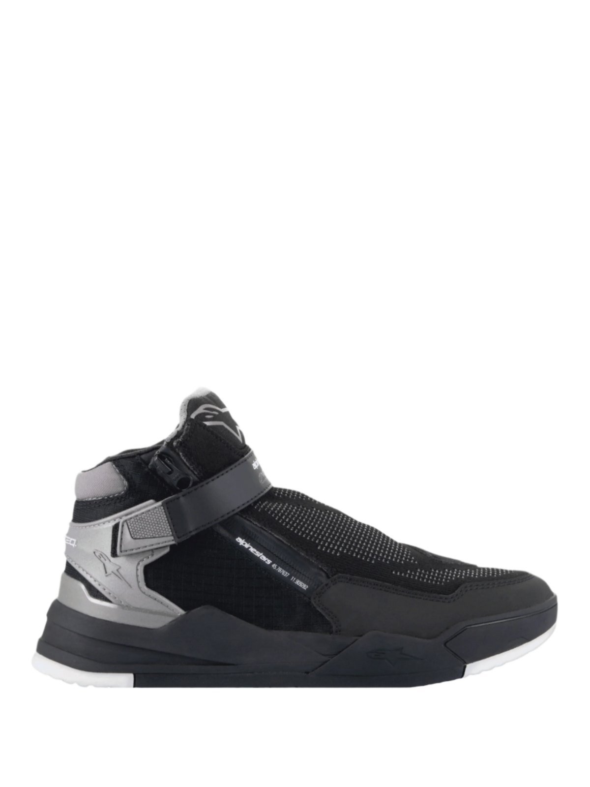 Alpinestars scarpe Speedflight Street, scarpe da moto urban nere e grigio canna di fucile, certificate CE, tomaia in mesh