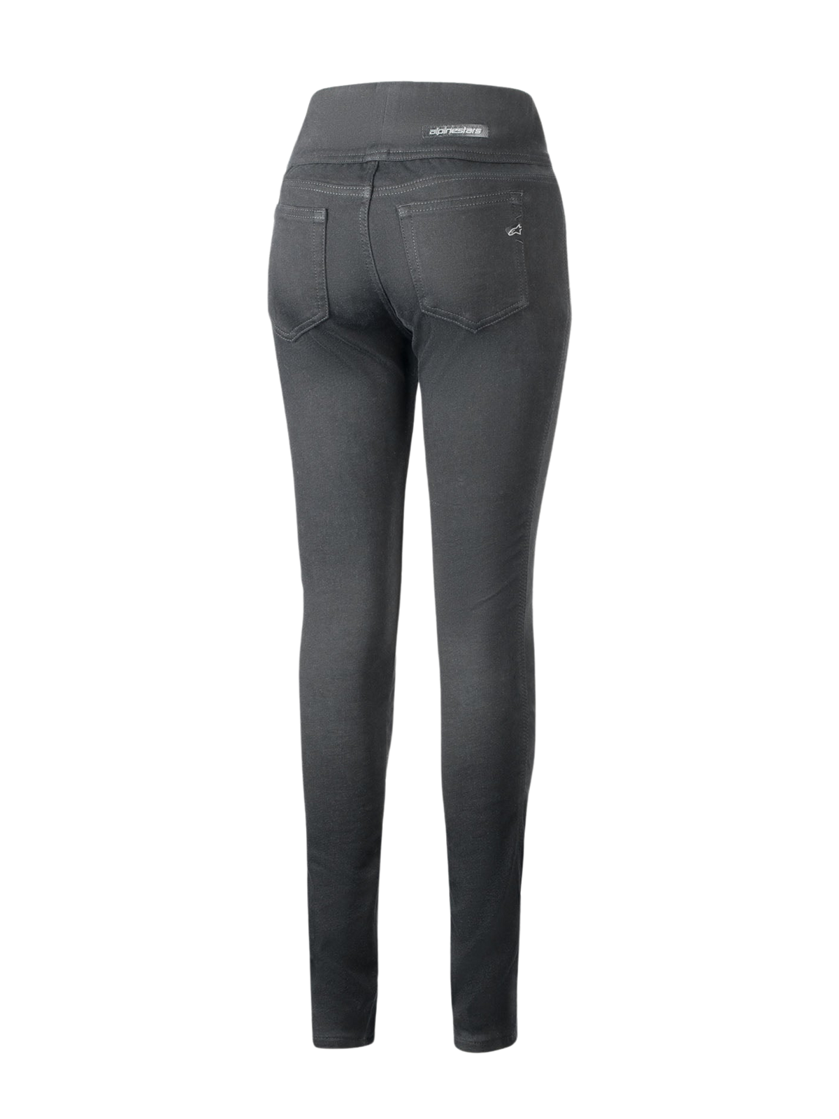 Alpinestars Shuri Women Leggings Summer, nero, vista posteriore di leggings da moto slim-fit con design a vita alta, due tasche posteriori e discreto logo Alpinestars sulla tasca e sulla fascia in vita
