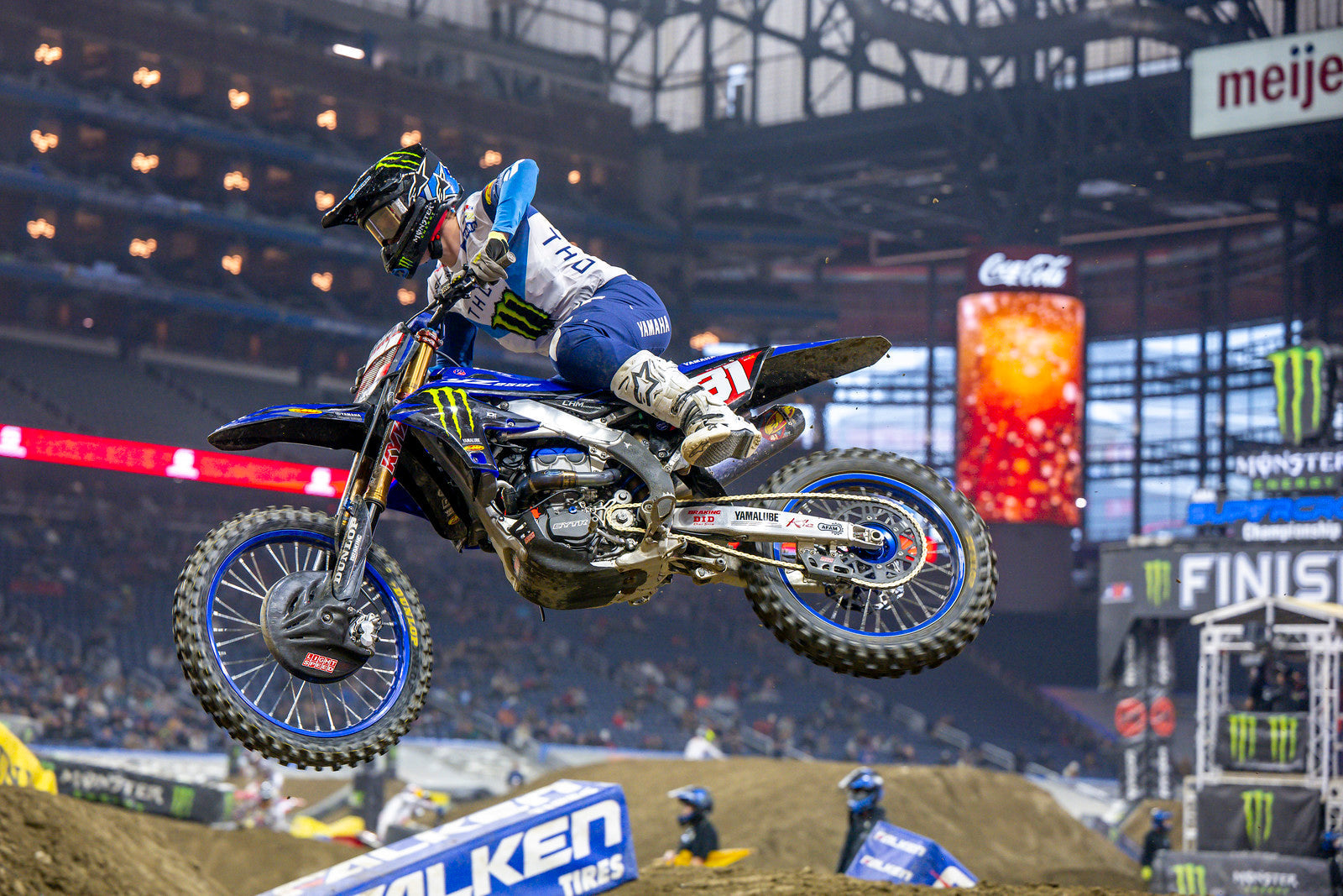 MAX ANSTIE LEADS THE ALPINESTARS 250SX EAST CHARGE IN FORD FIELD, DETROIT