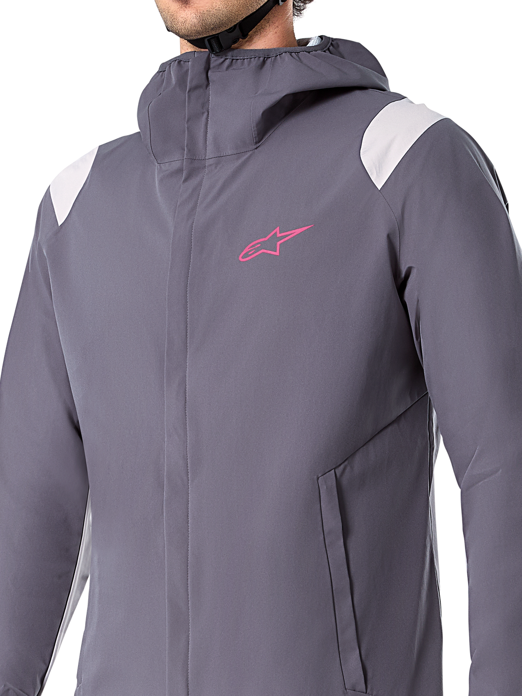 Alpinestars A-Dura Rain Jacket, giacca antipioggia per mountain bike, grigio titanio scuro, design con cappuccio, maniche lunghe, protezione dalle intemperie ad alte prestazioni per il ciclismo fuoristrada
