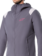 Alpinestars A-Dura Rain Jacket, giacca antipioggia per mountain bike, grigio titanio scuro, design con cappuccio, maniche lunghe, protezione dalle intemperie ad alte prestazioni per il ciclismo fuoristrada