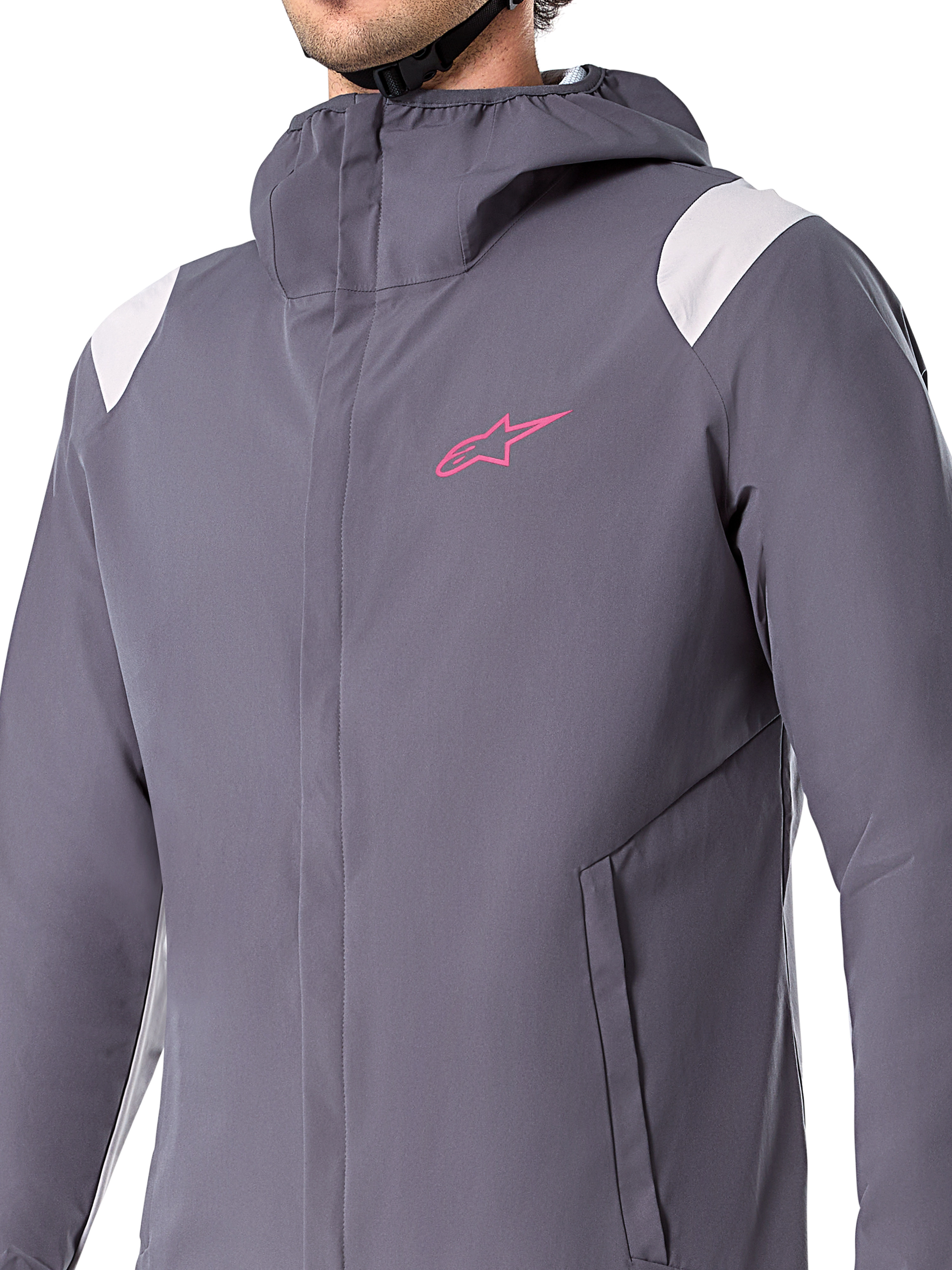 Alpinestars A-Dura Rain Jacket, giacca antipioggia per mountain bike, grigio titanio scuro, design con cappuccio, maniche lunghe, protezione dalle intemperie ad alte prestazioni per il ciclismo fuoristrada
